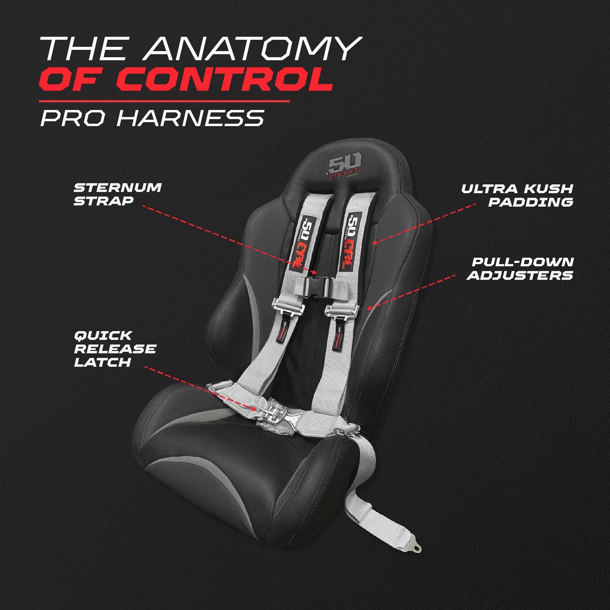 Pro Series 3" 4 point Harness Seat Belt 50 Caliber Racing
