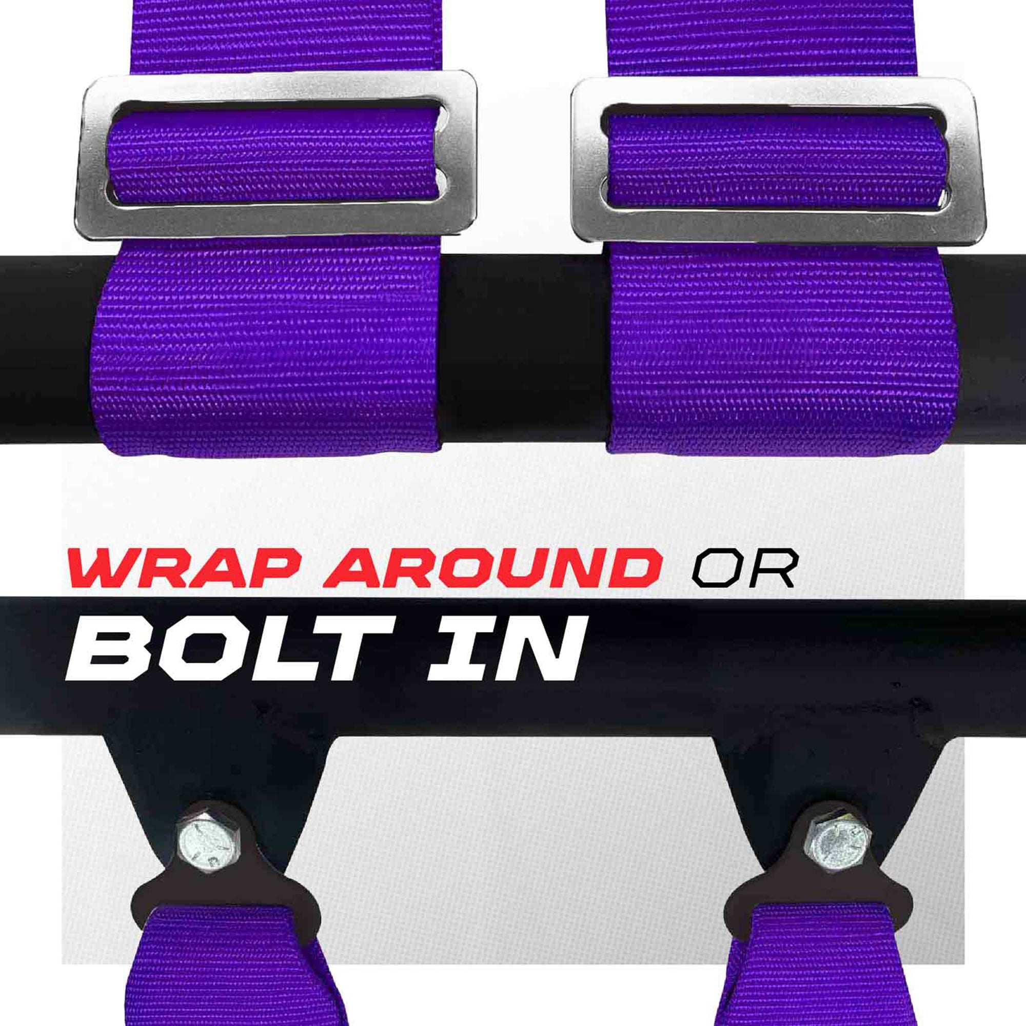 Pro Series 3" 4 point Harness Seat Belt 50 Caliber Racing