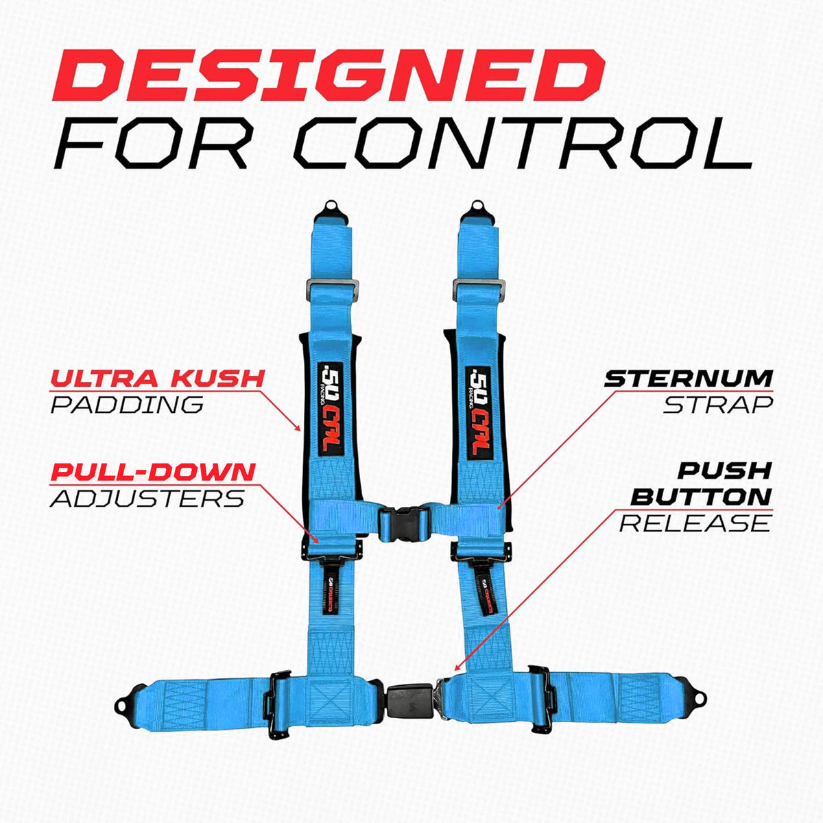 Pro Series 4 point Harness with push button release 2" & 3" available