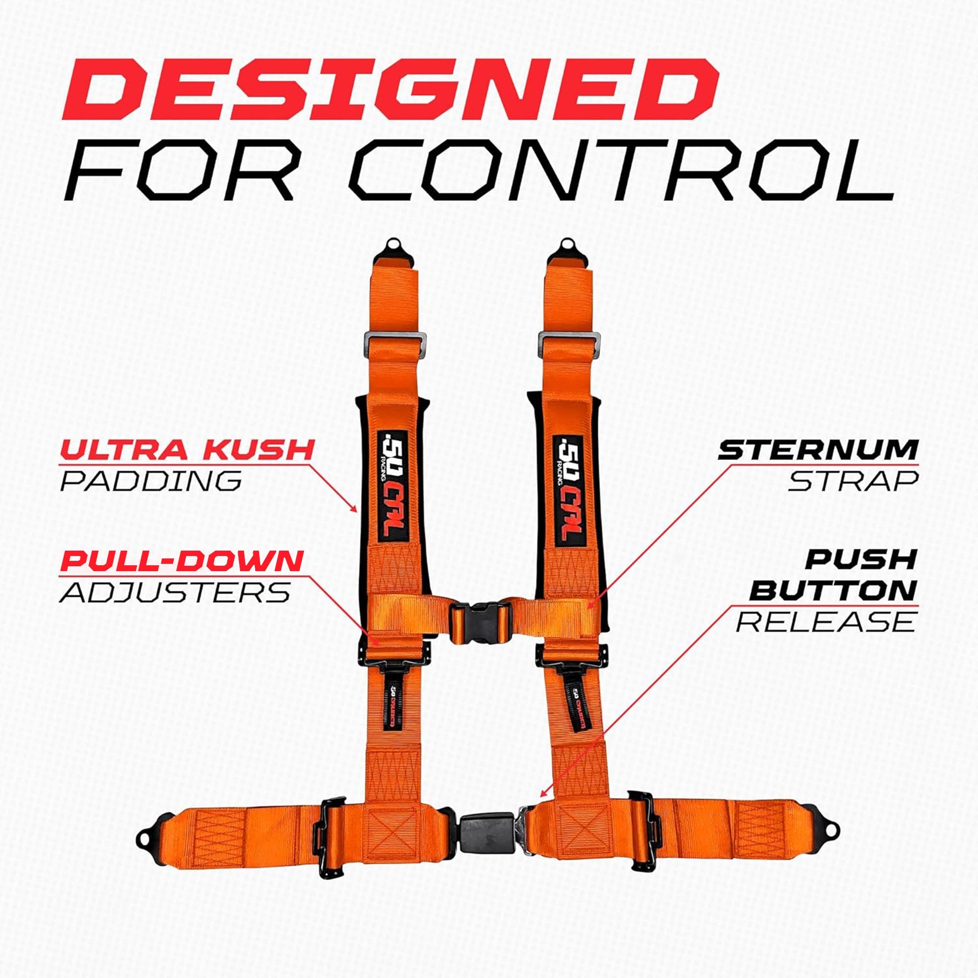 Pro Series 4 point Harness with push button release 2" & 3" available