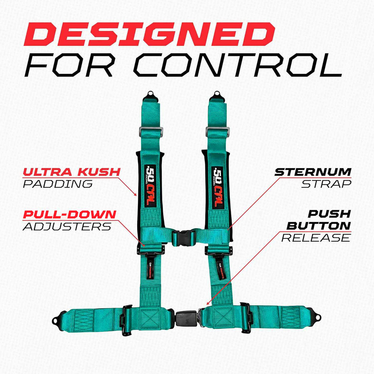 Pro Series 4 point Harness with push button release 2" & 3" available