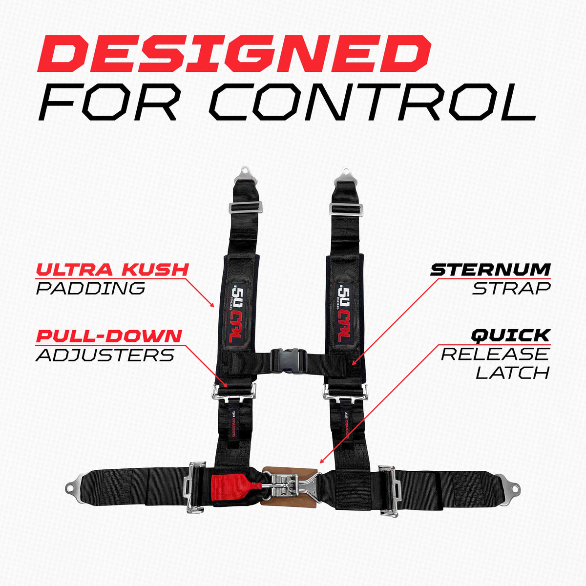 Pro Series 3" 4 point Harness Seat Belt 50 Caliber Racing