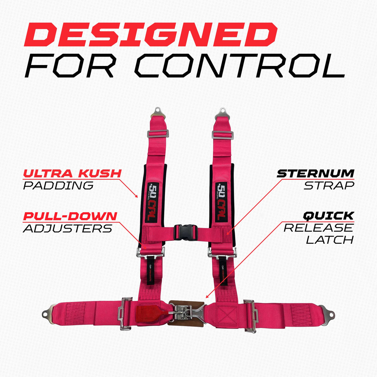 Pro Series 3" 4 point Harness Seat Belt 50 Caliber Racing