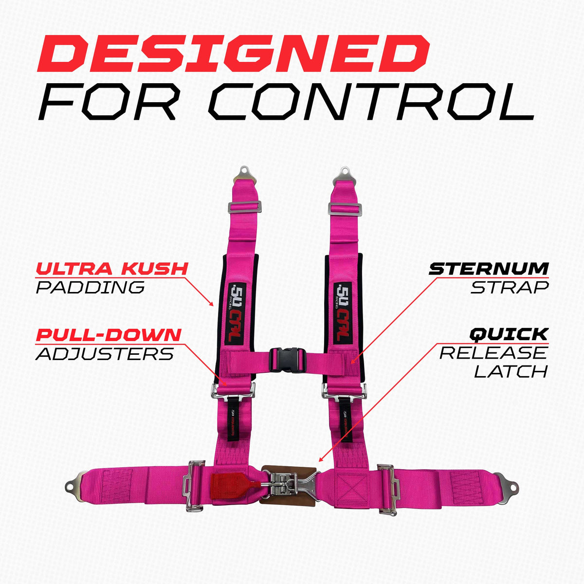 Pro Series 3" 4 point Harness Seat Belt 50 Caliber Racing