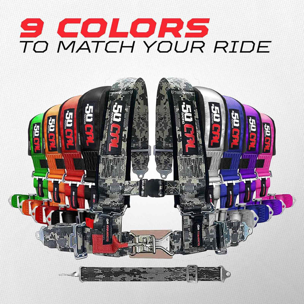 2" 5 Point Racing Harness – Pro Series Race Latch | 50 Caliber Racing