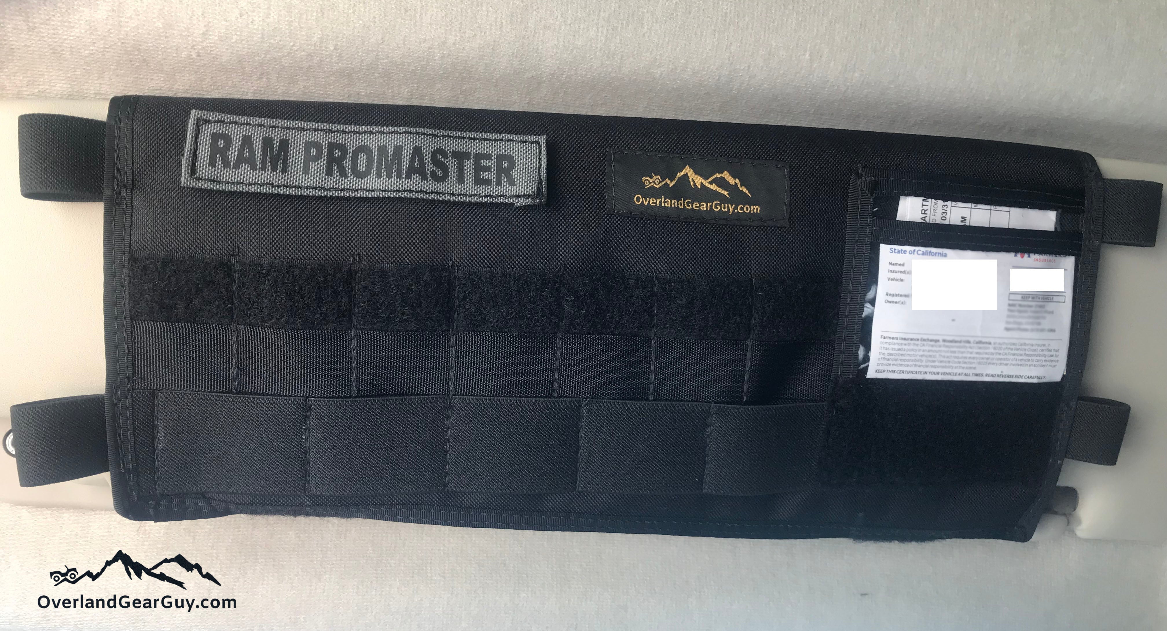 ProMaster Van Sun Visor Organizer (without mirror)