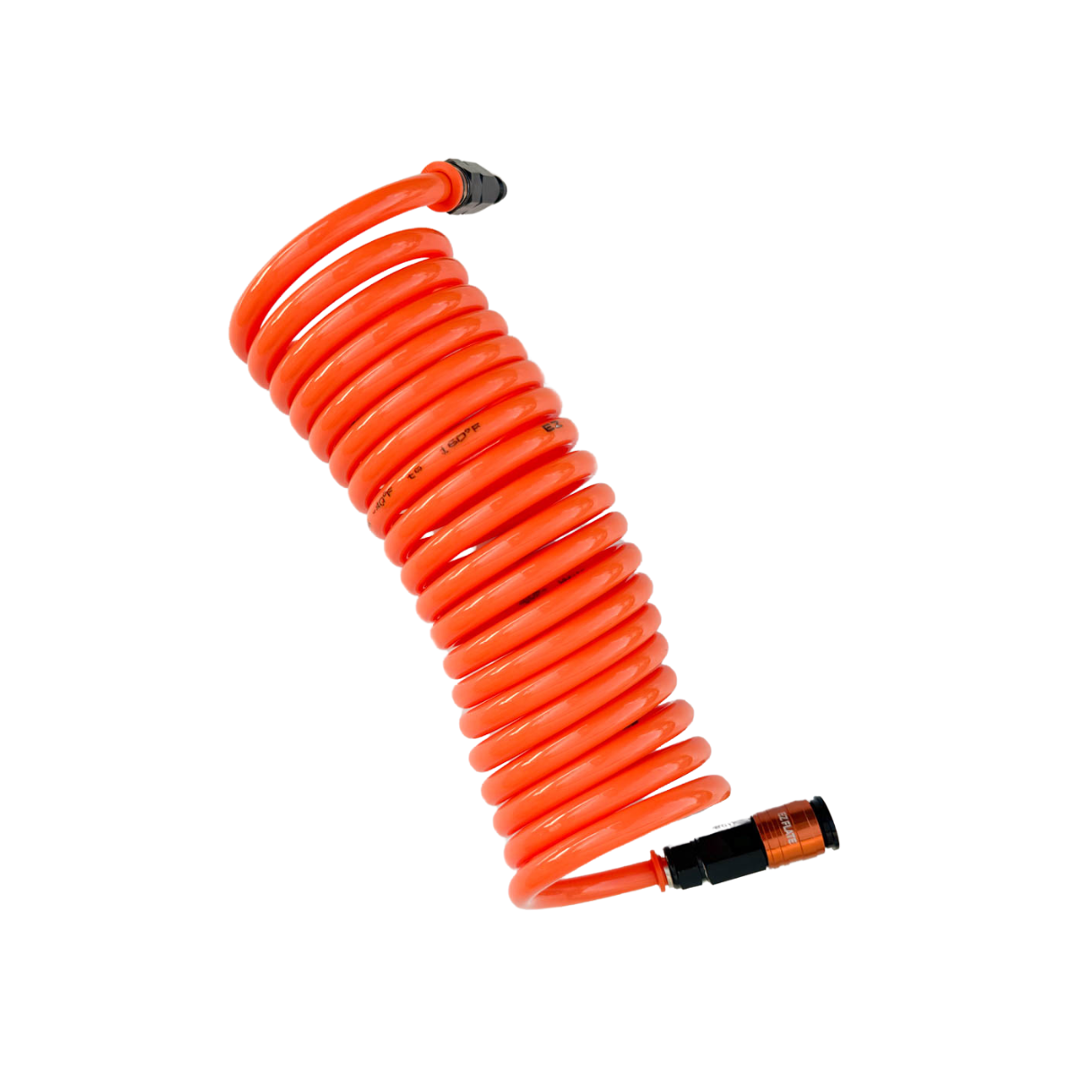 Recoil Extension 10 FT air hose with industrial couplers for on-board air setups and EZ FLATE usage