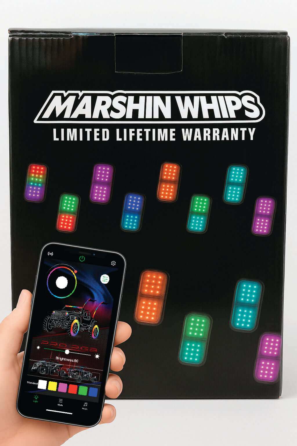 Marshin Whips - Rosewell X-2 Billet RV Rocklights x16 | Durable