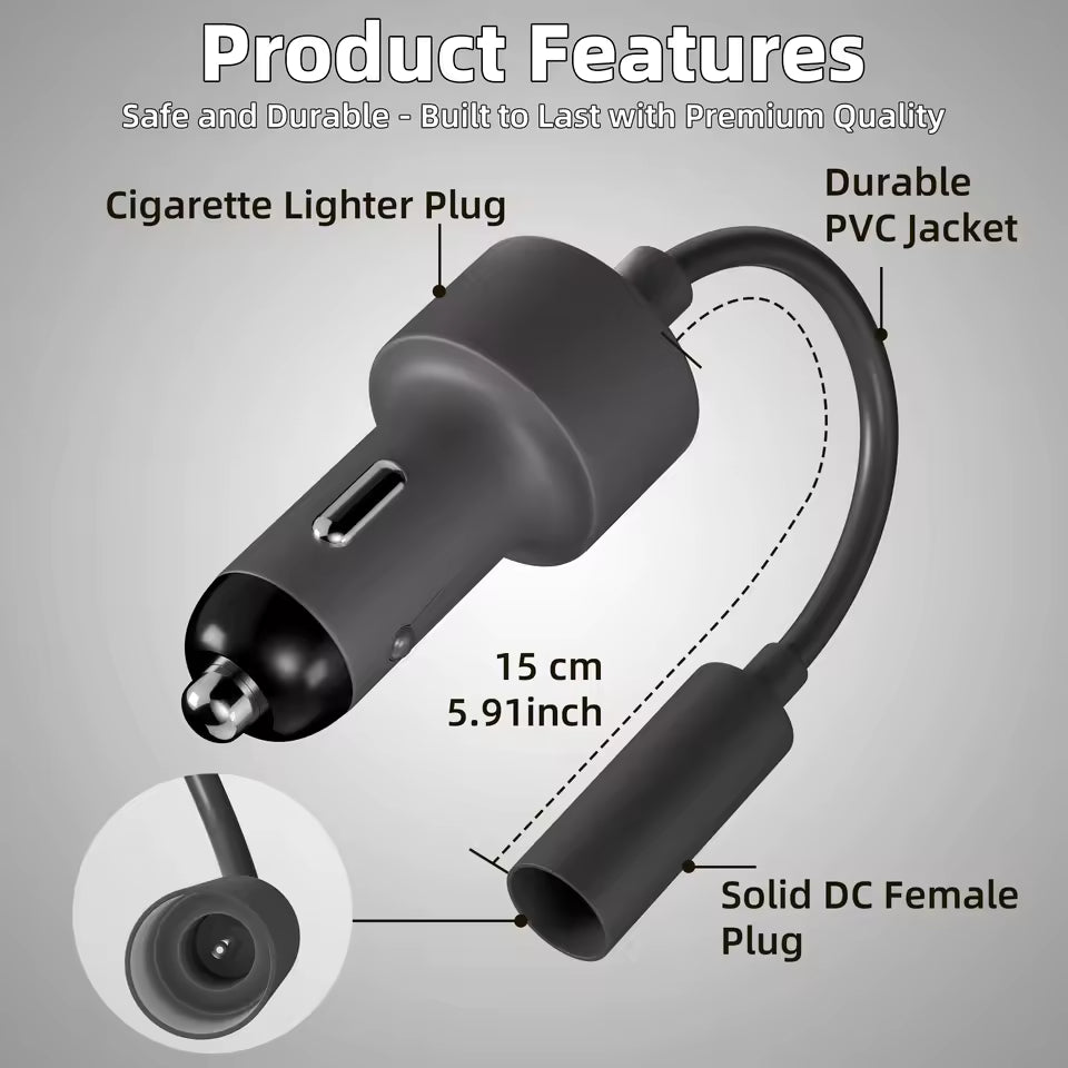 Starlink Mini 12V Car Charger Adapter – Reliable Power On the Go
