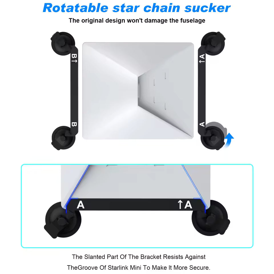 Starlink Mini Sunroof Suction Cup Mount Kit | Universal Car Window & Sunroof Bracket