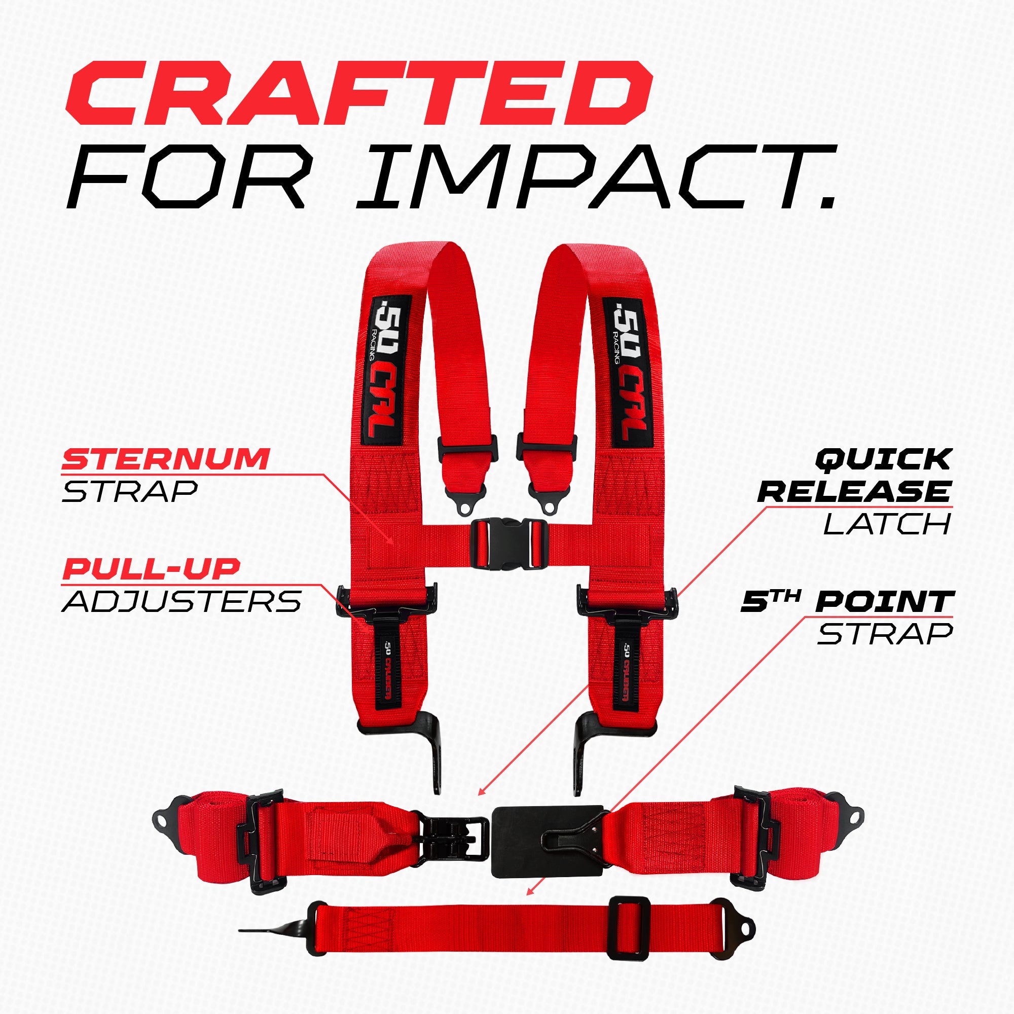 SFI Approved 2" and  3" 5 point Harness, Racing Harness