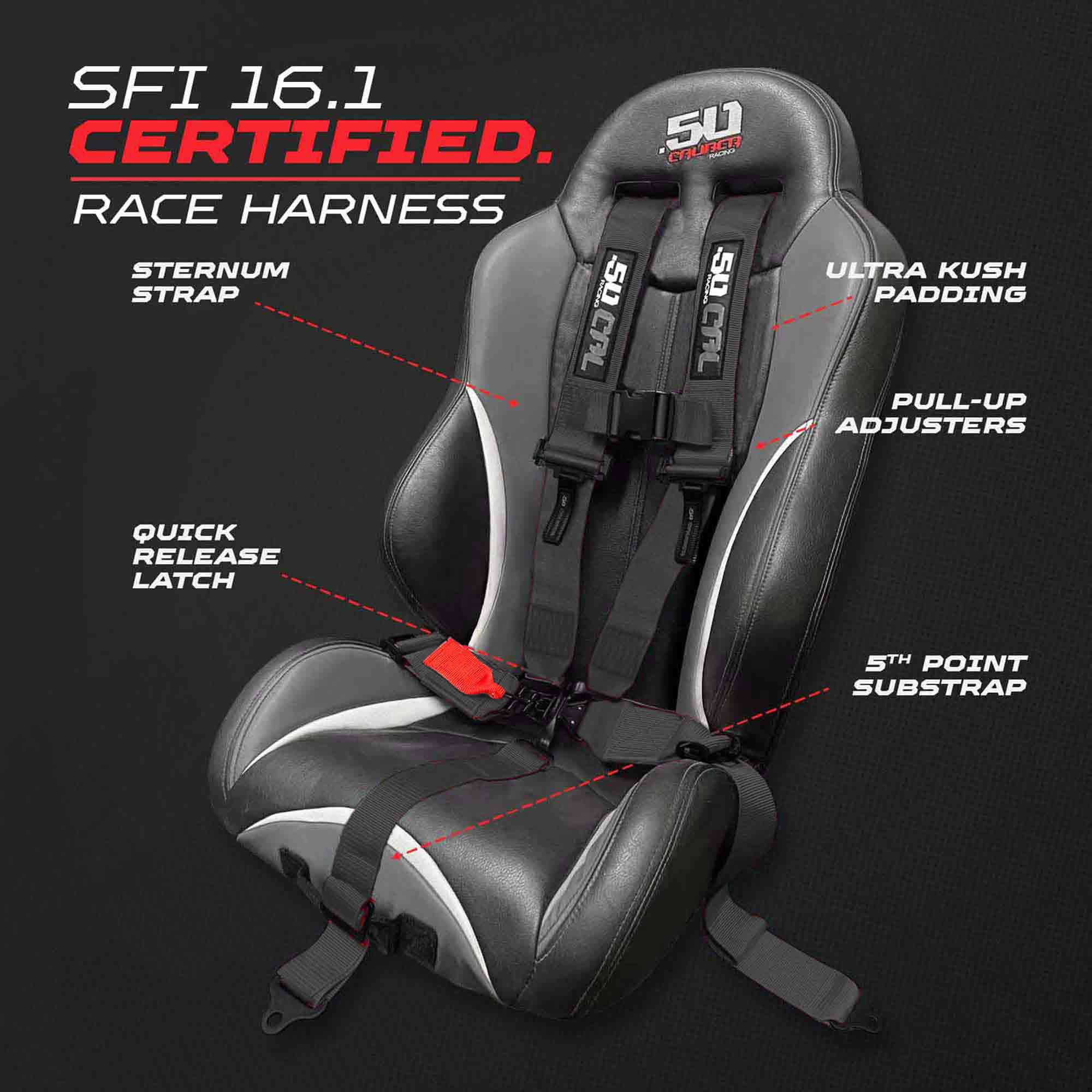 SFI Approved 2" and  3" 5 point Harness, Racing Harness