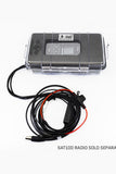 icom Sat100 Hand Held Case Closed with Power Leads