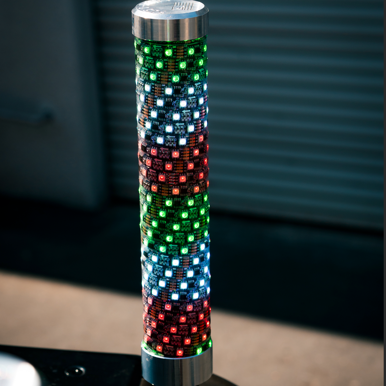 Pair of 187 NiteStik Fat LED Whips with billet aluminum construction and Bluetooth control