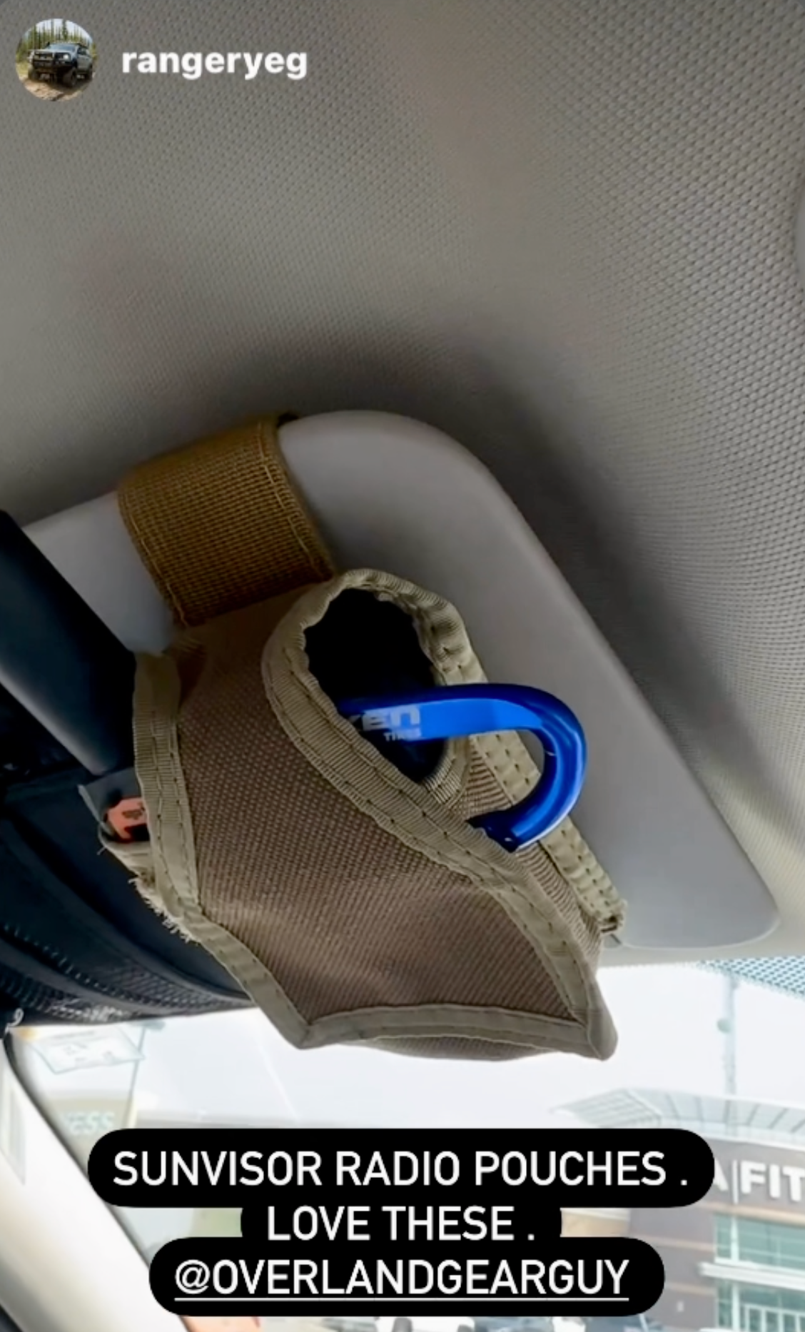 Sun Visor Radio Pouch