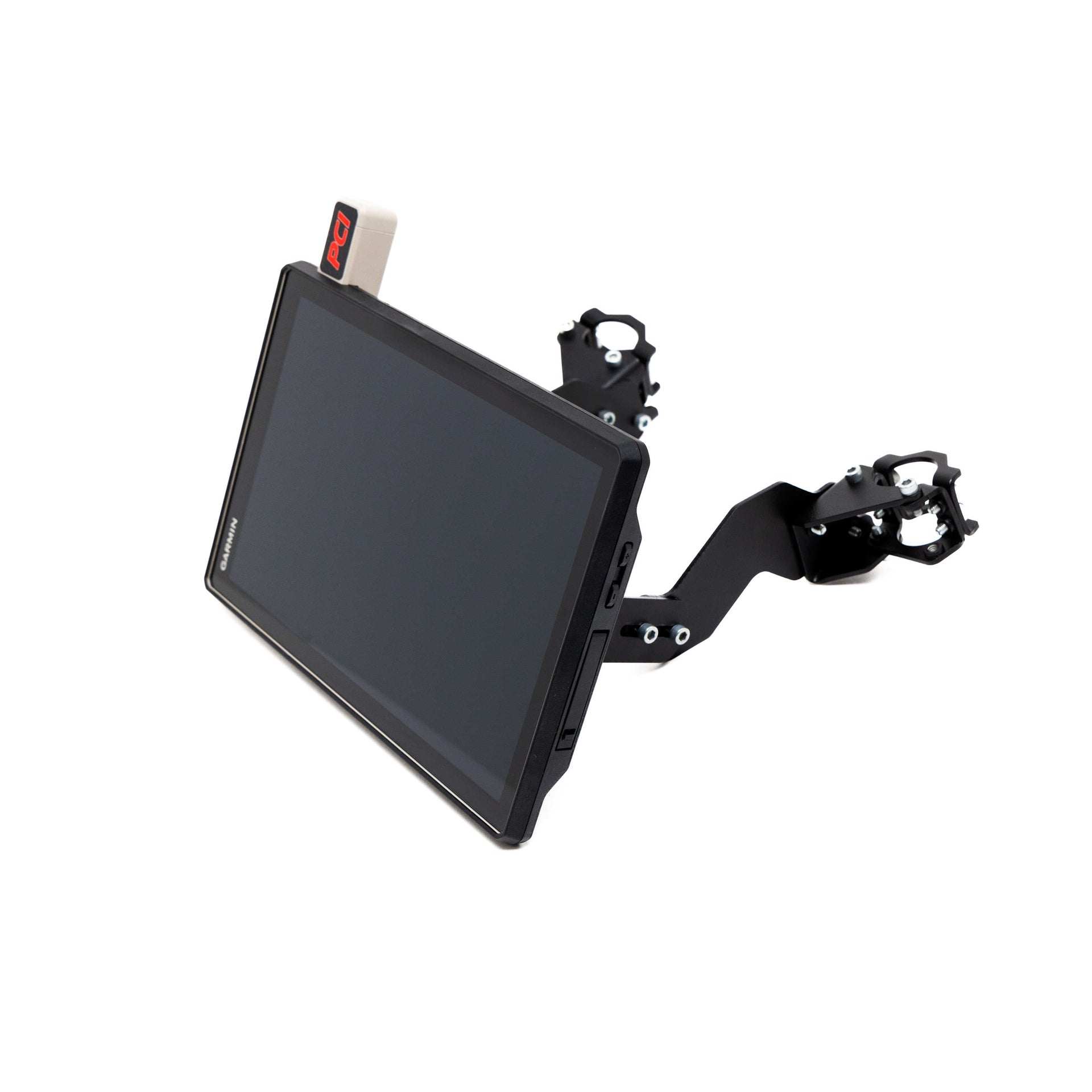 SPEED GPS Bracket securely mounted on Speed UTV cage bars for Garmin and Lowrance devices