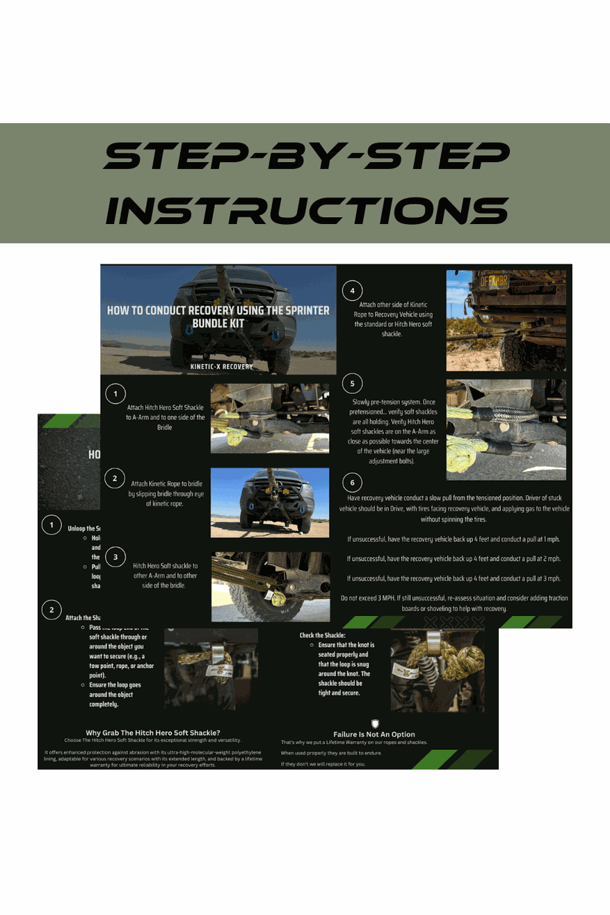 Sprinter Van Recovery Kit with step-by-step instructions for self-recovery.