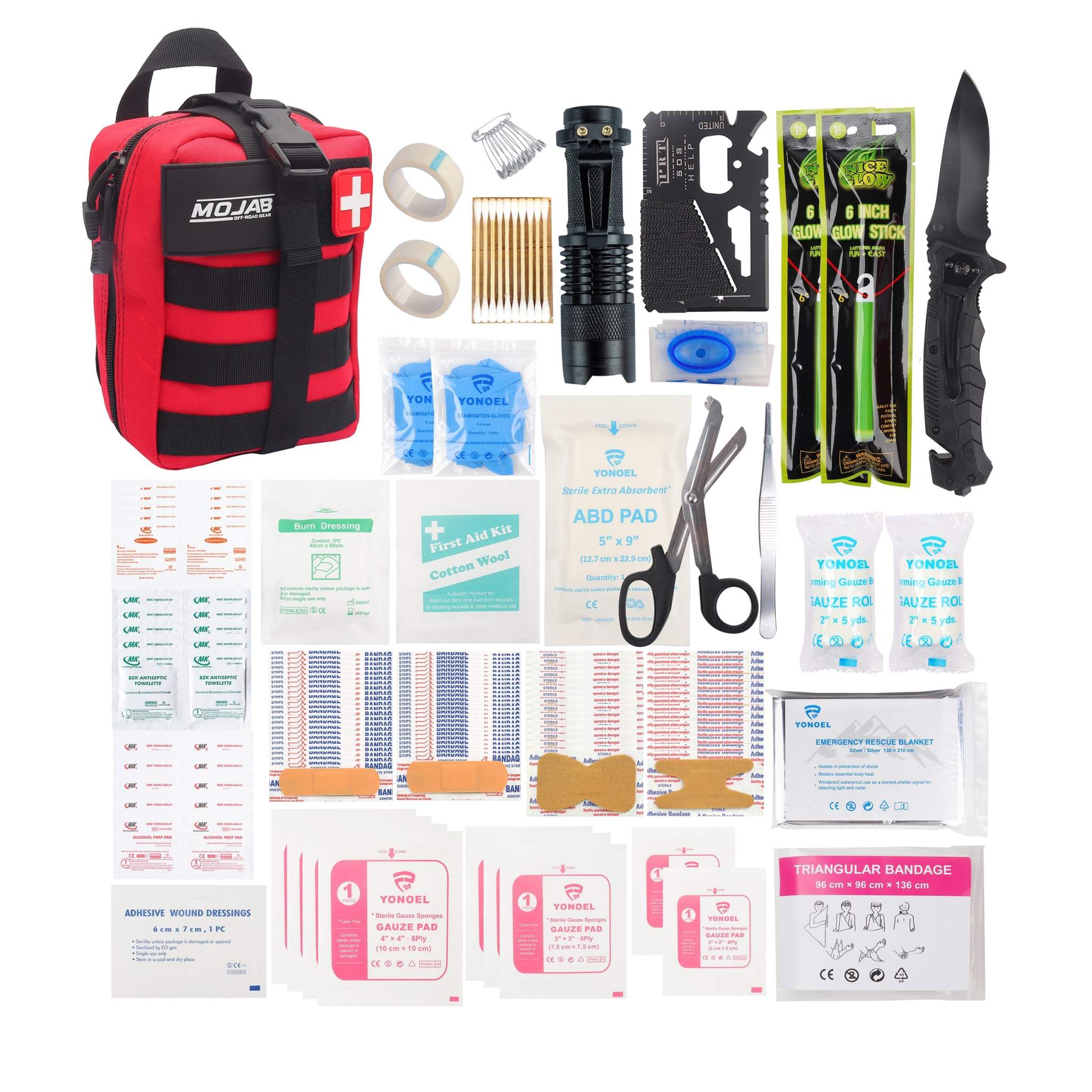First Aid Kit - 151 Pieces for Home, Car, Camping & Outdoors