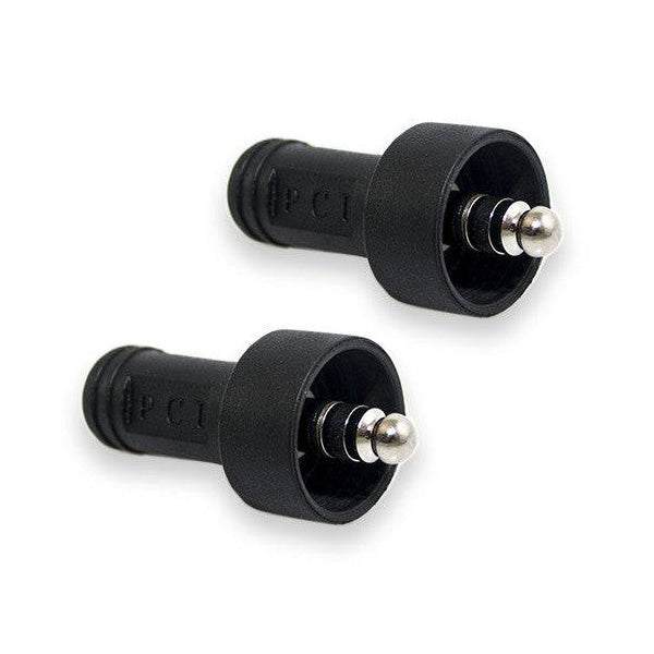 Two Elite Jack Covers designed to protect intercom cables from dust and debris