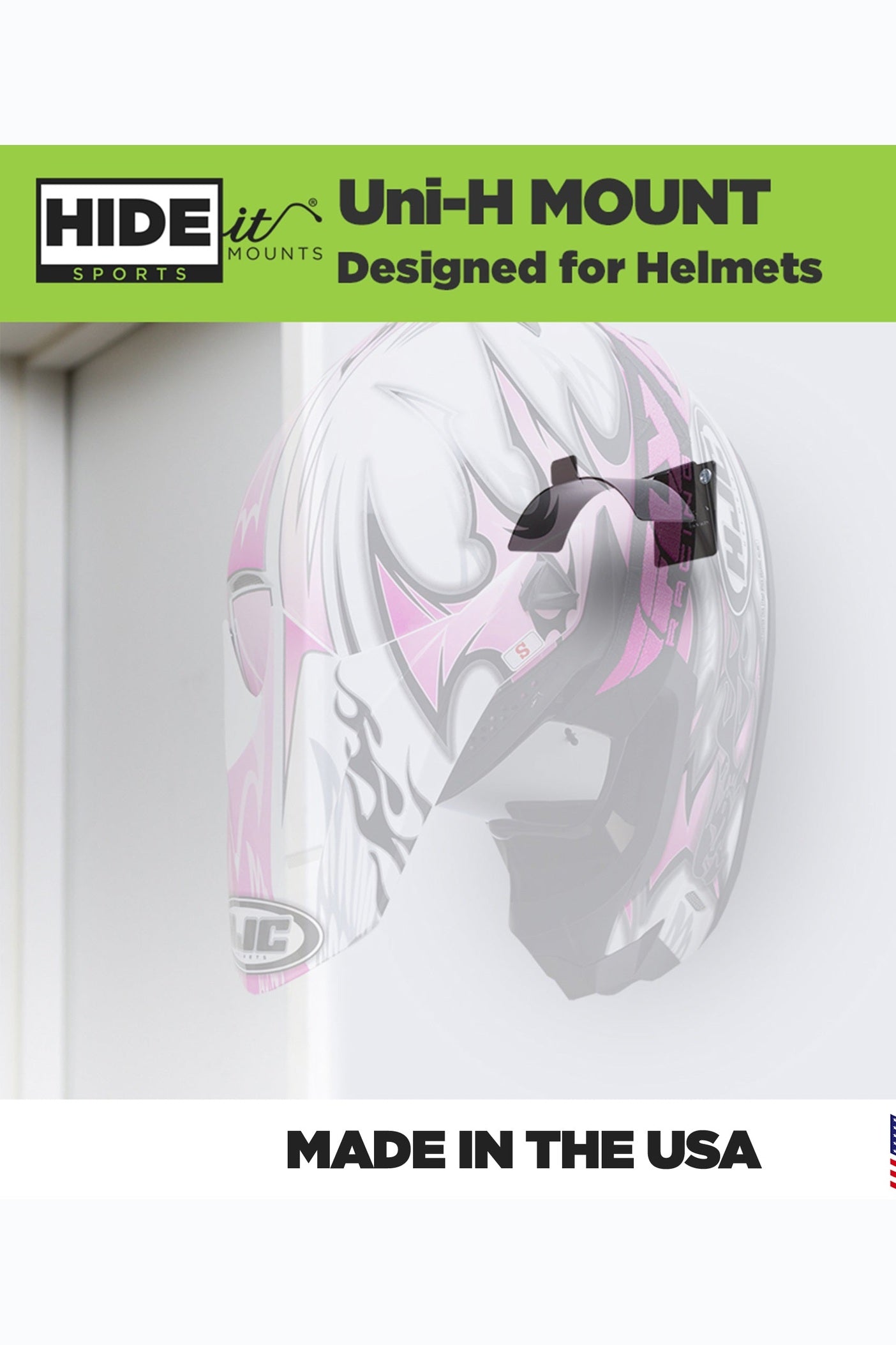 HIDEit Uni-H | Universal Helmet Mount for Easy Storage and Quick Access