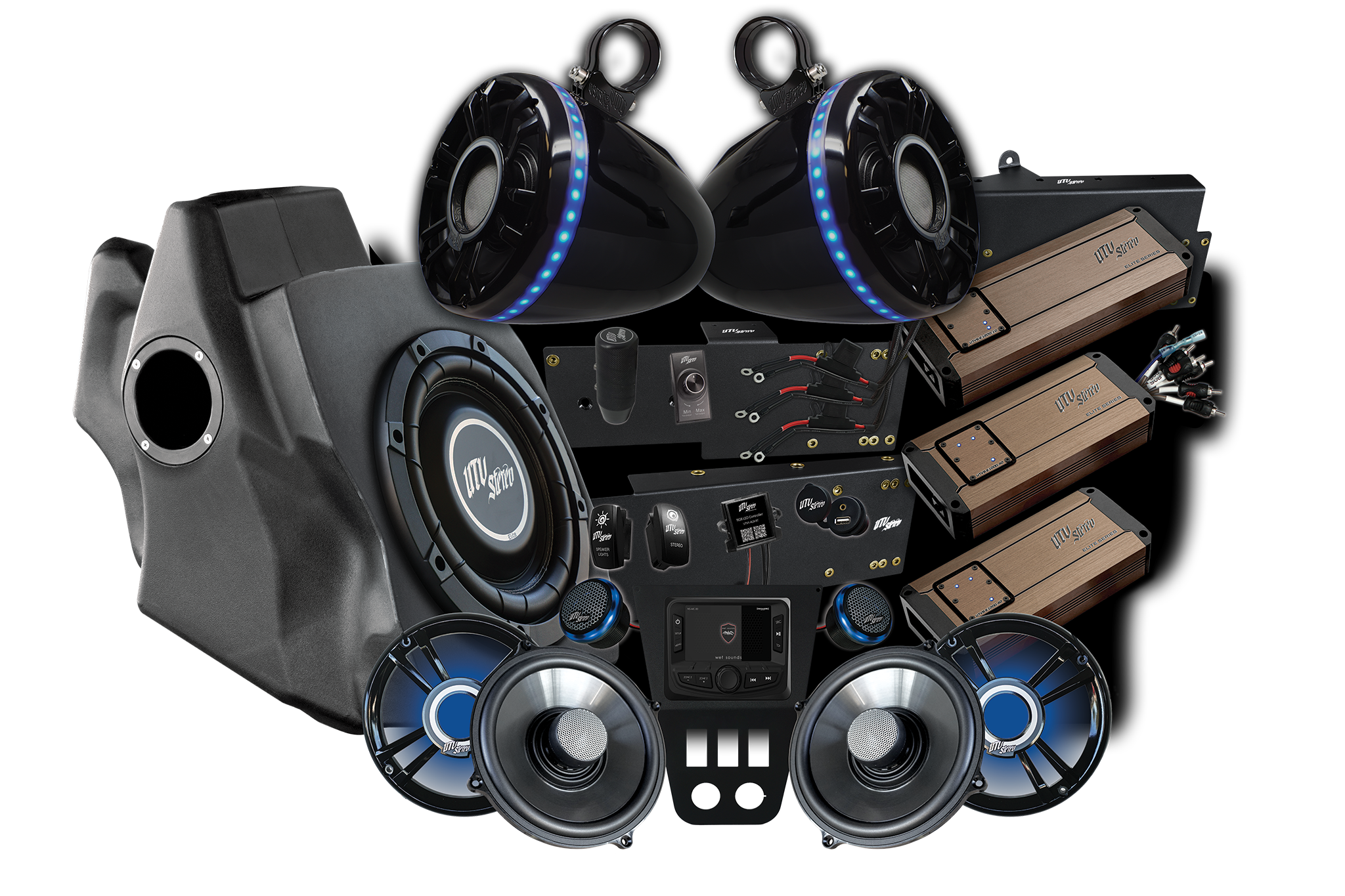 UTV Stereo Polaris RZR Pro Series Elite Stage 8 Kit | Clear Audio