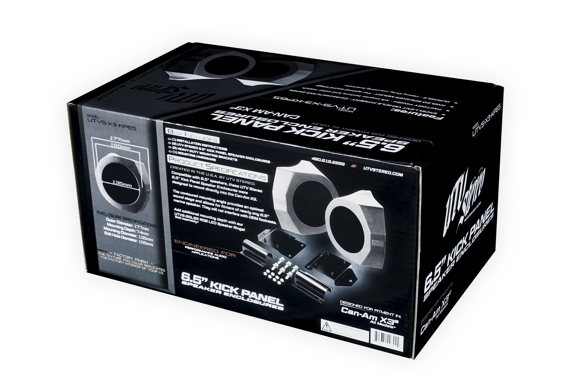 Can-Am® X3 6.5" Kick Panel Speaker Enclosures | Custom Fit, Powerful