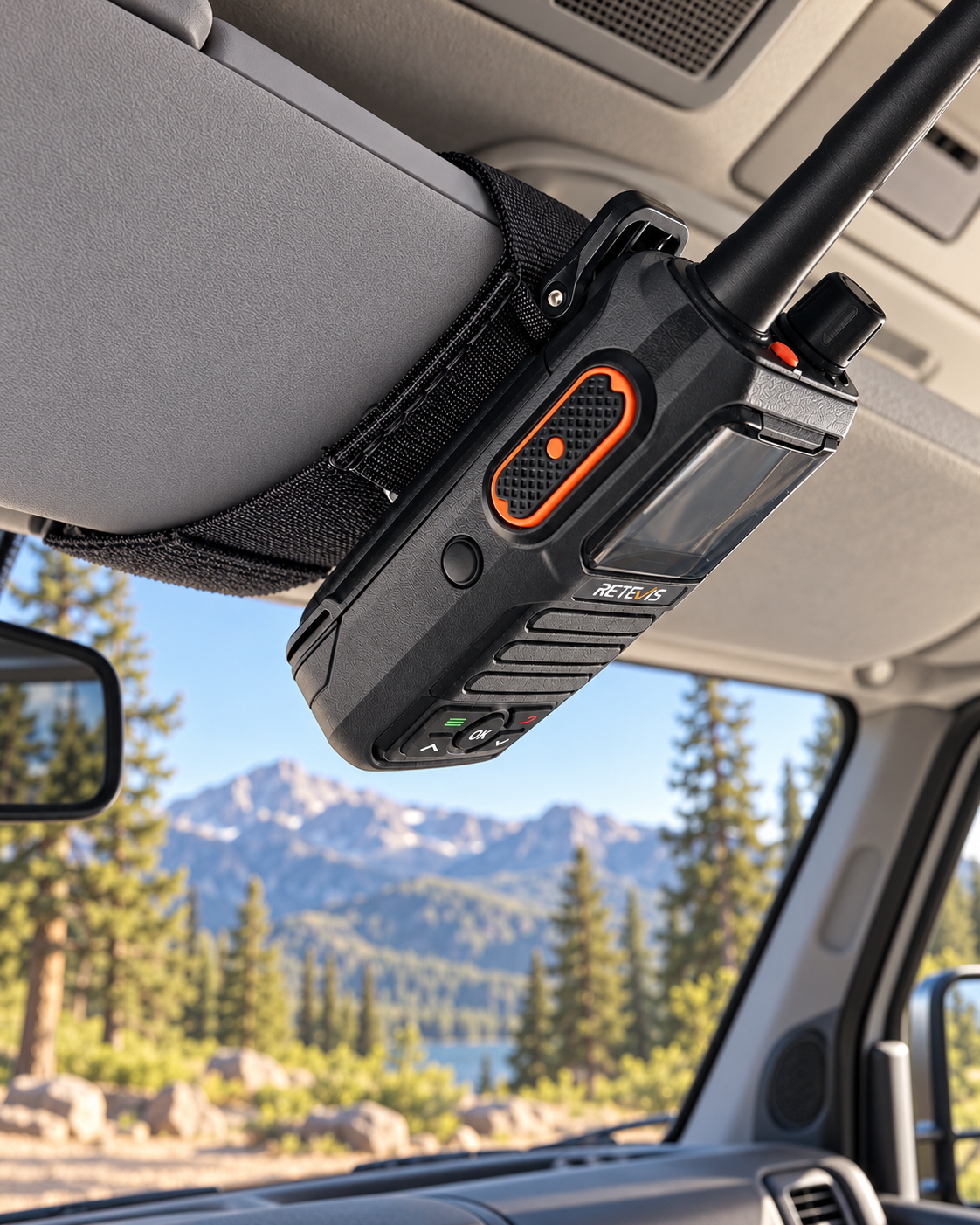 Sun Visor Radio Pouch OPEN STYLE