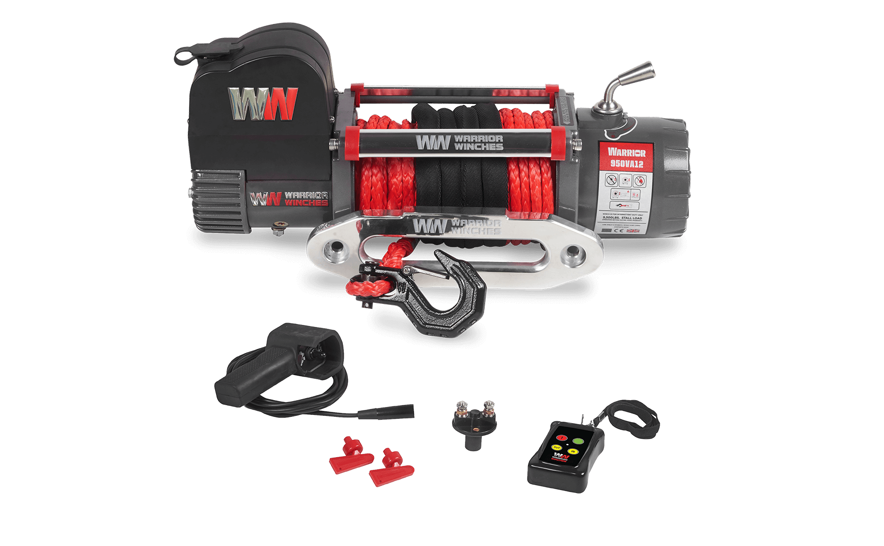 Samurai 10,000lb 12v Electric Winch - Synthetic Rope