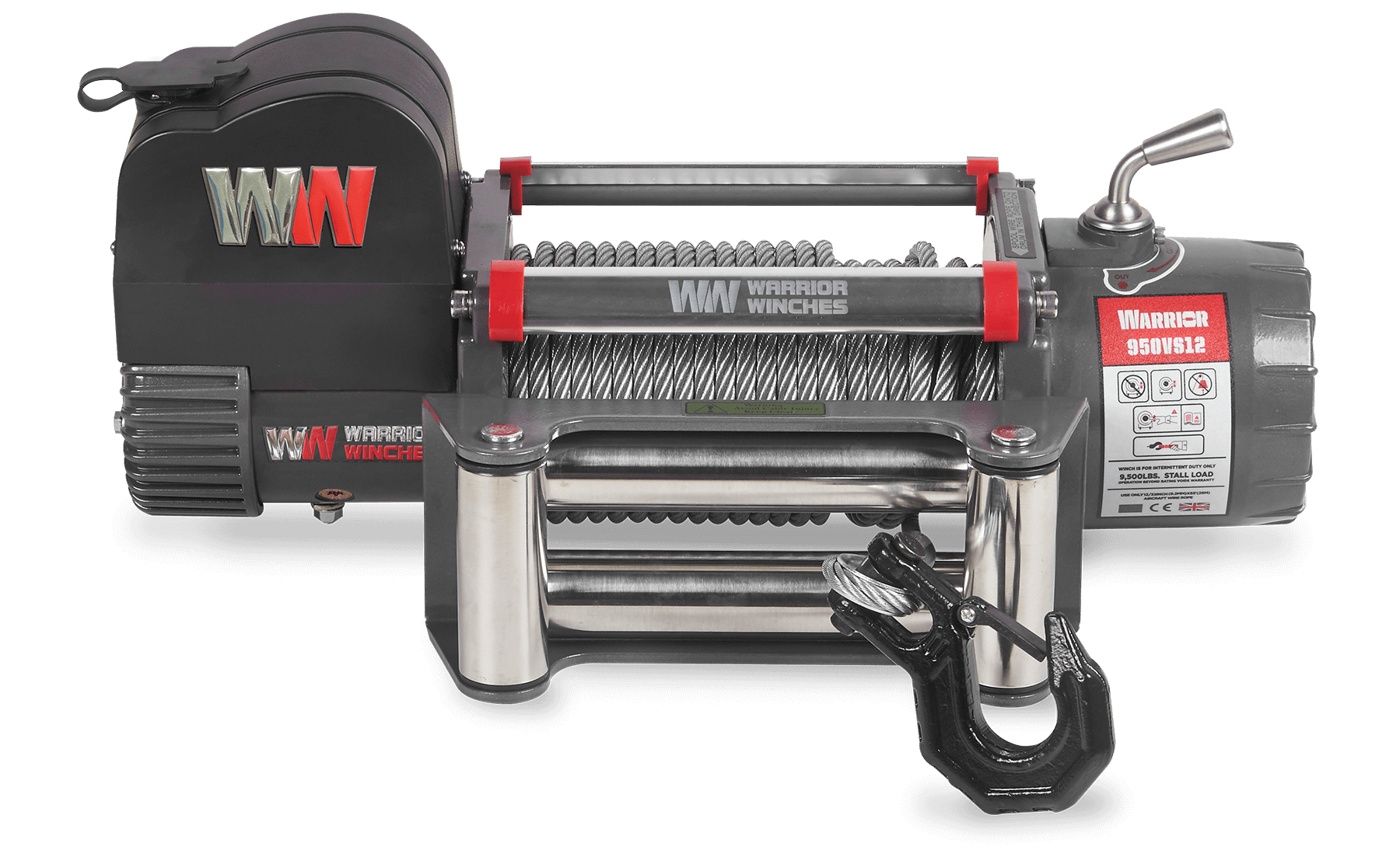 Samurai 10,000 LB Electric Winch - Steel Rope for Powerful Recovery