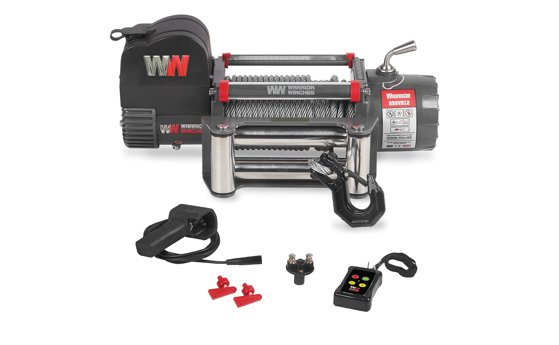 Samurai 10,000 LB Electric Winch - Steel Rope for Powerful Recovery