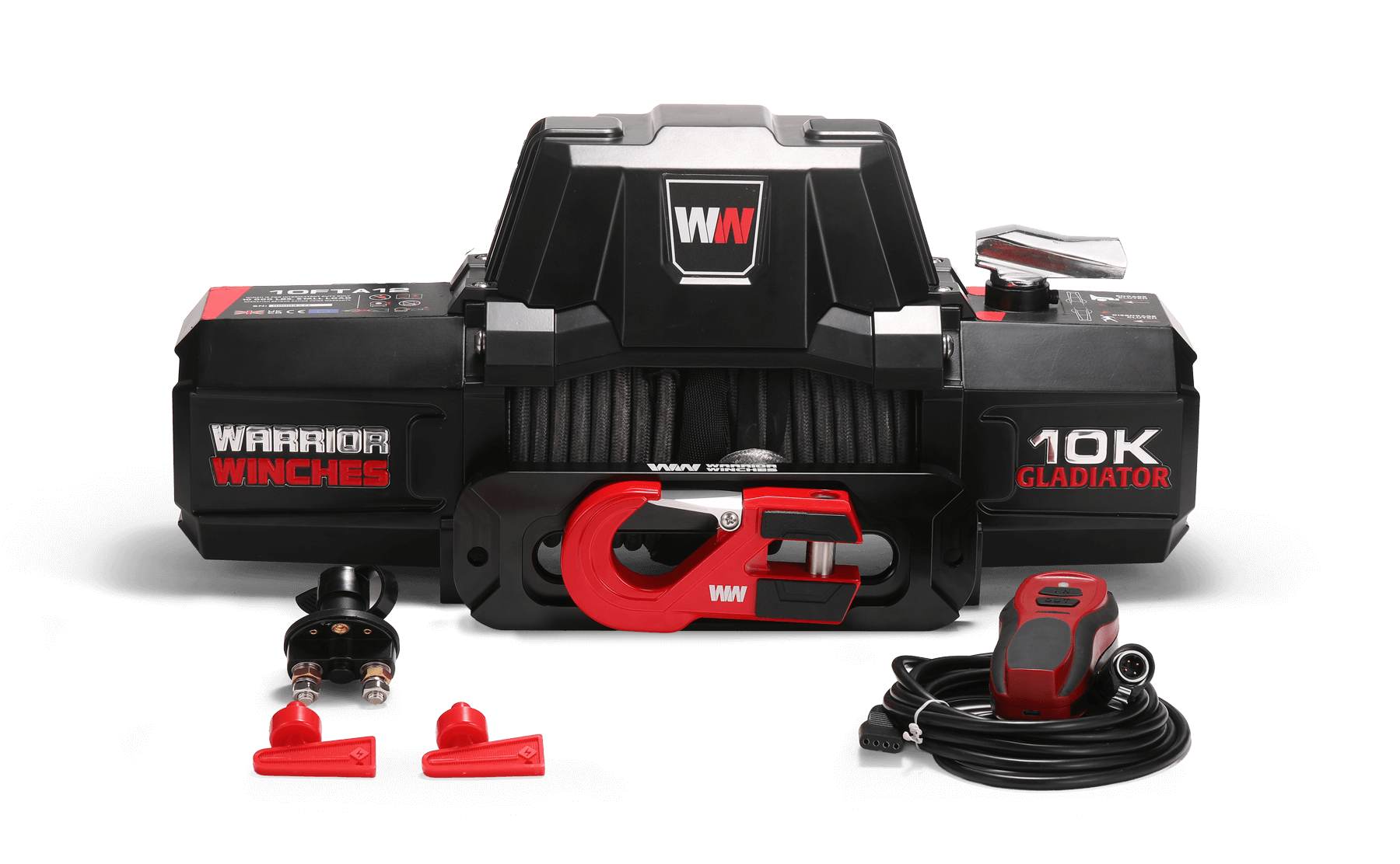 Gladiator V2 F-Type 10,000lb 12v Electric Winch - Synthetic Rope