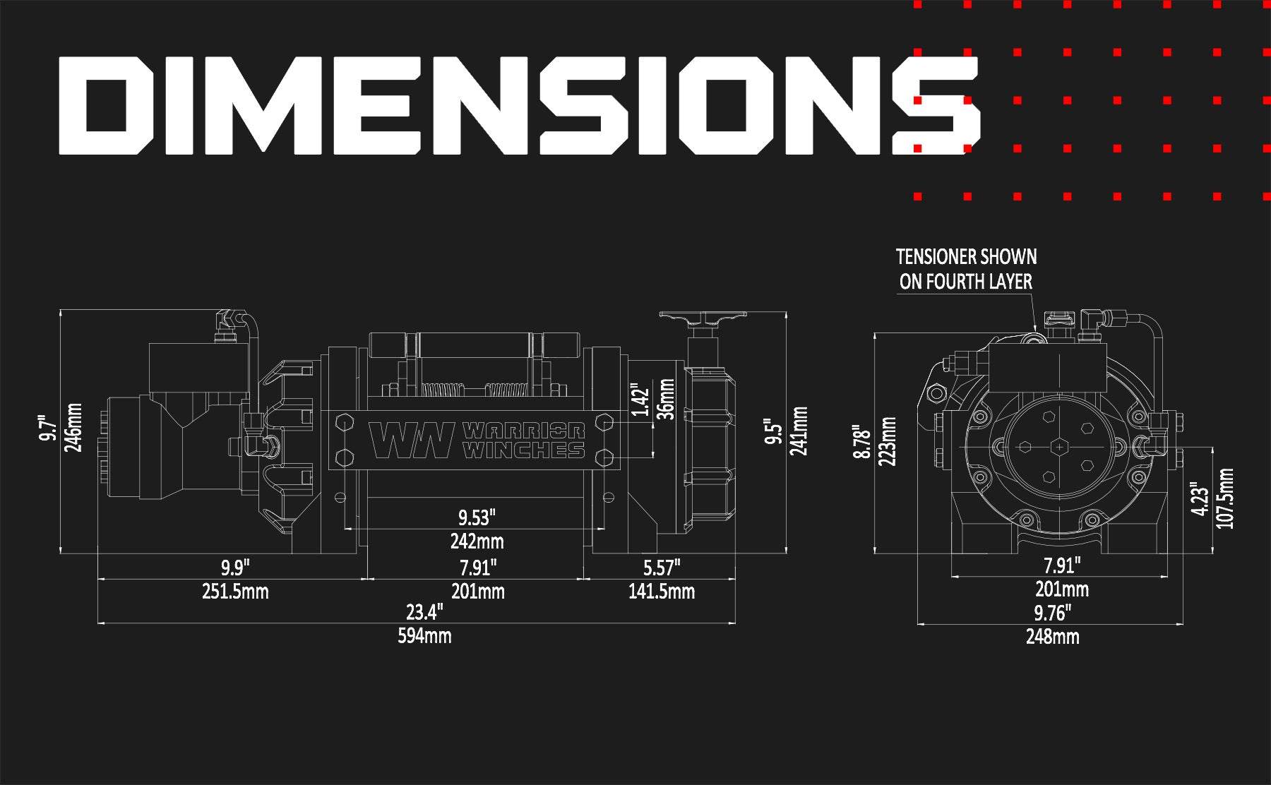 RV Series Hydraulic Winches - Heavy-Duty Industrial & Commercial