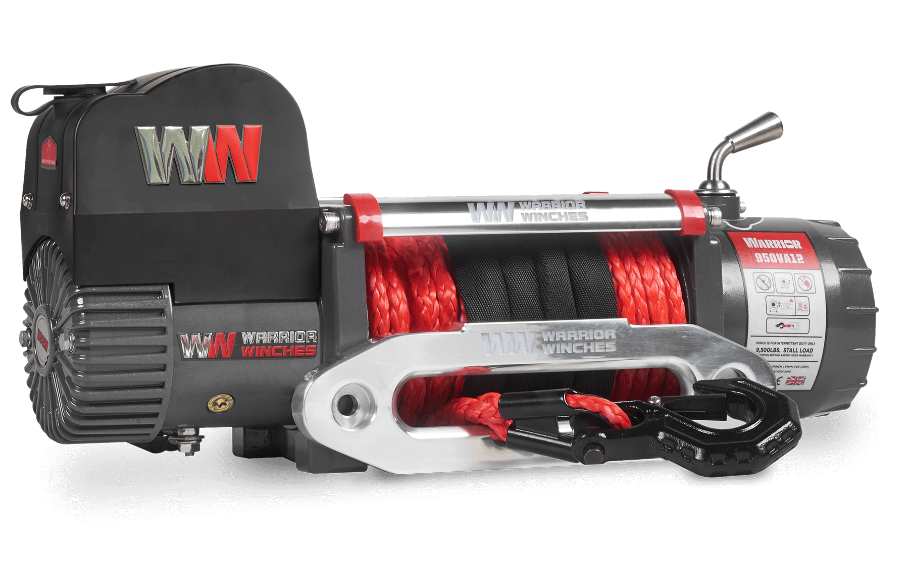 Samurai 12,500lb 12v electric winch with synthetic rope and wireless remote control