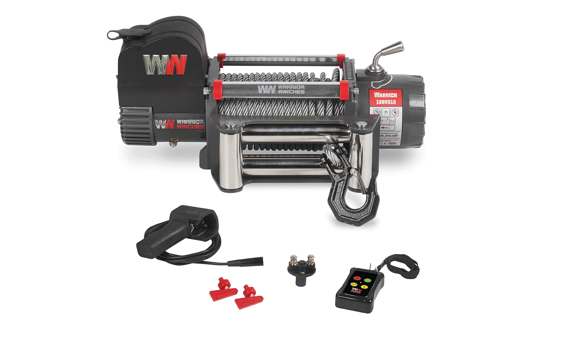 Samurai 12,500 LB Winch - Powerful 12V Electric Winch with Steel Rope