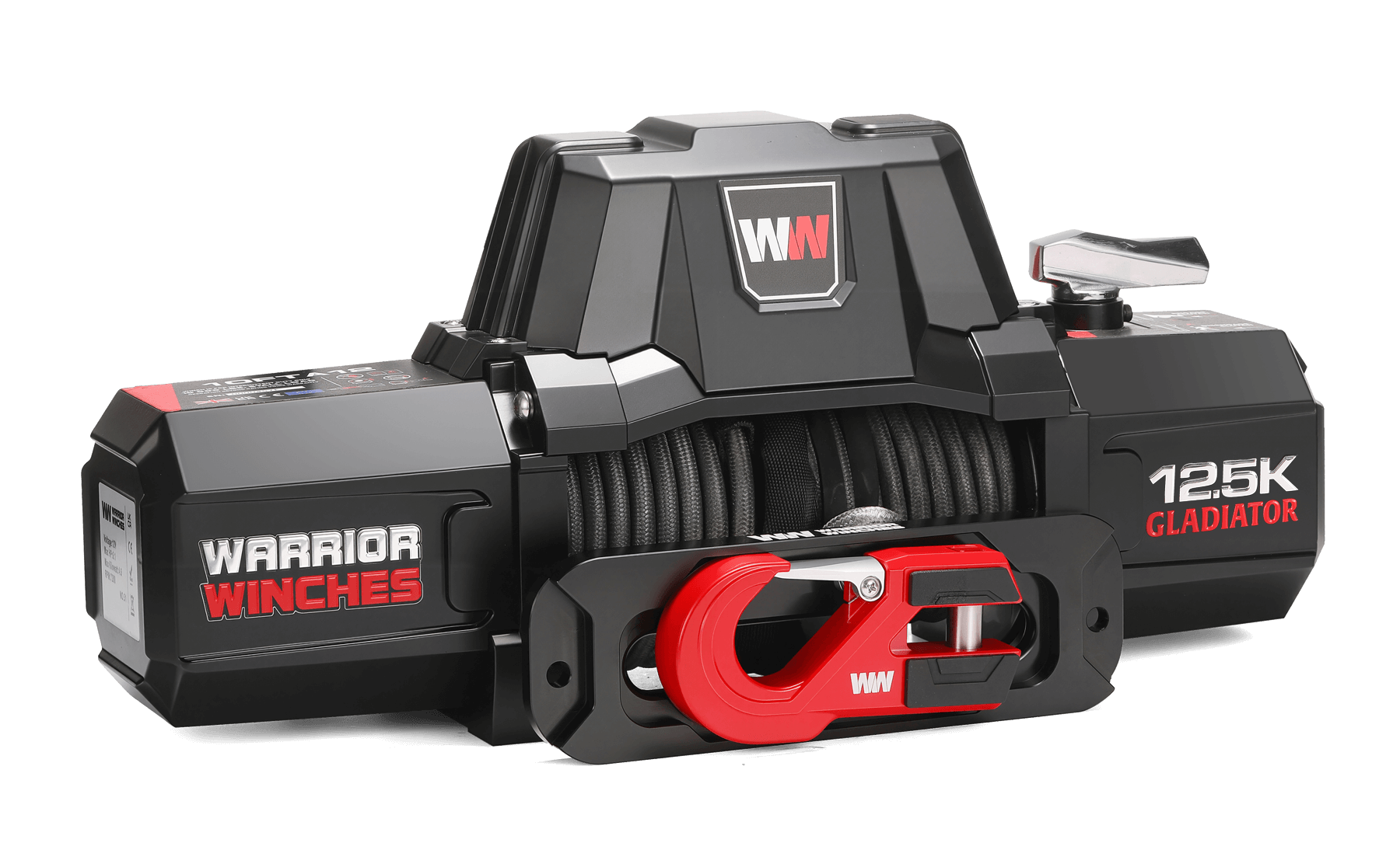 Gladiator V2 F-Type 12,500lb 12v Electric Winch - Synthetic Rope