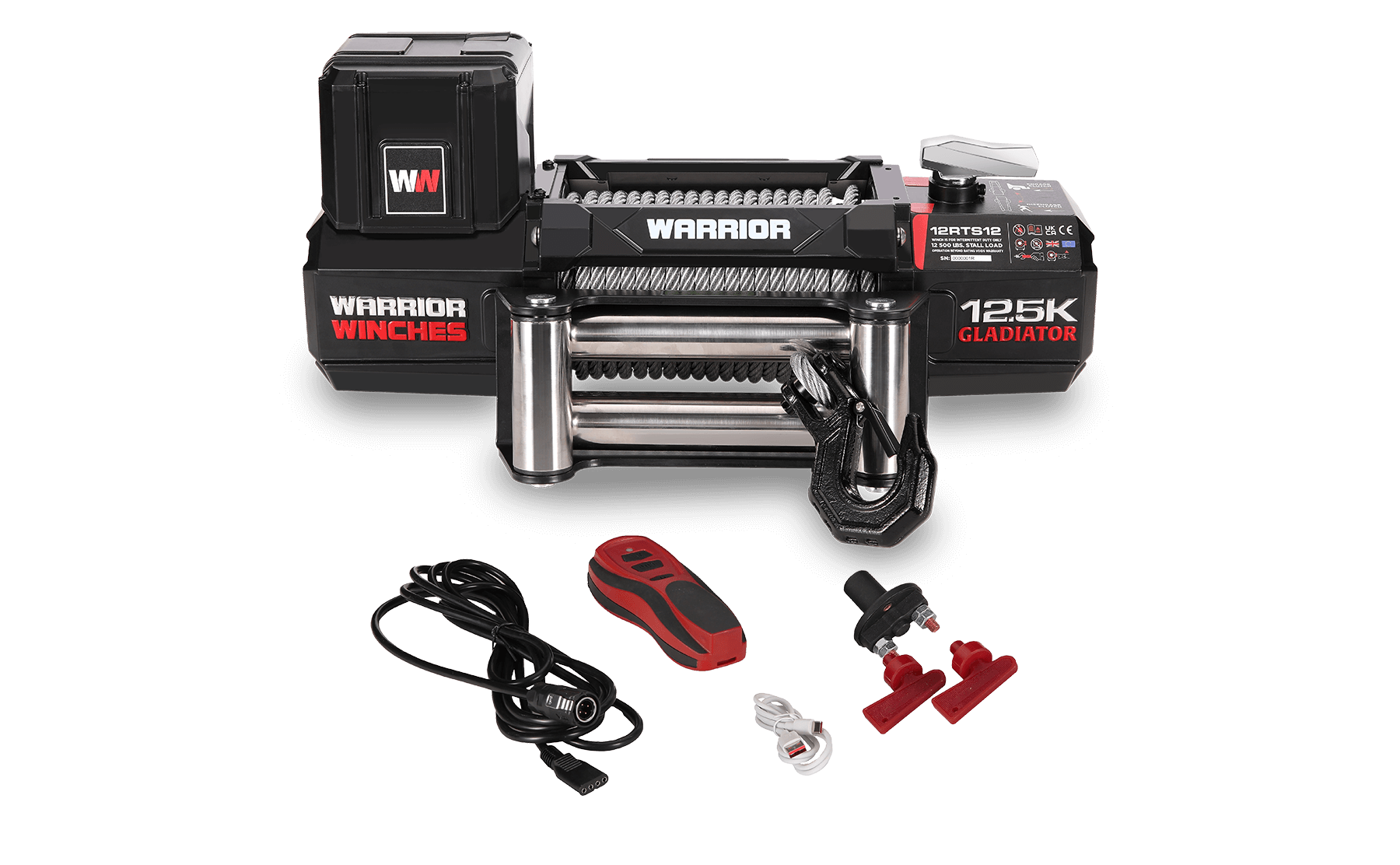 Gladiator R-Type 12,500 LB Electric Winch - Steel Rope for Off-Road
