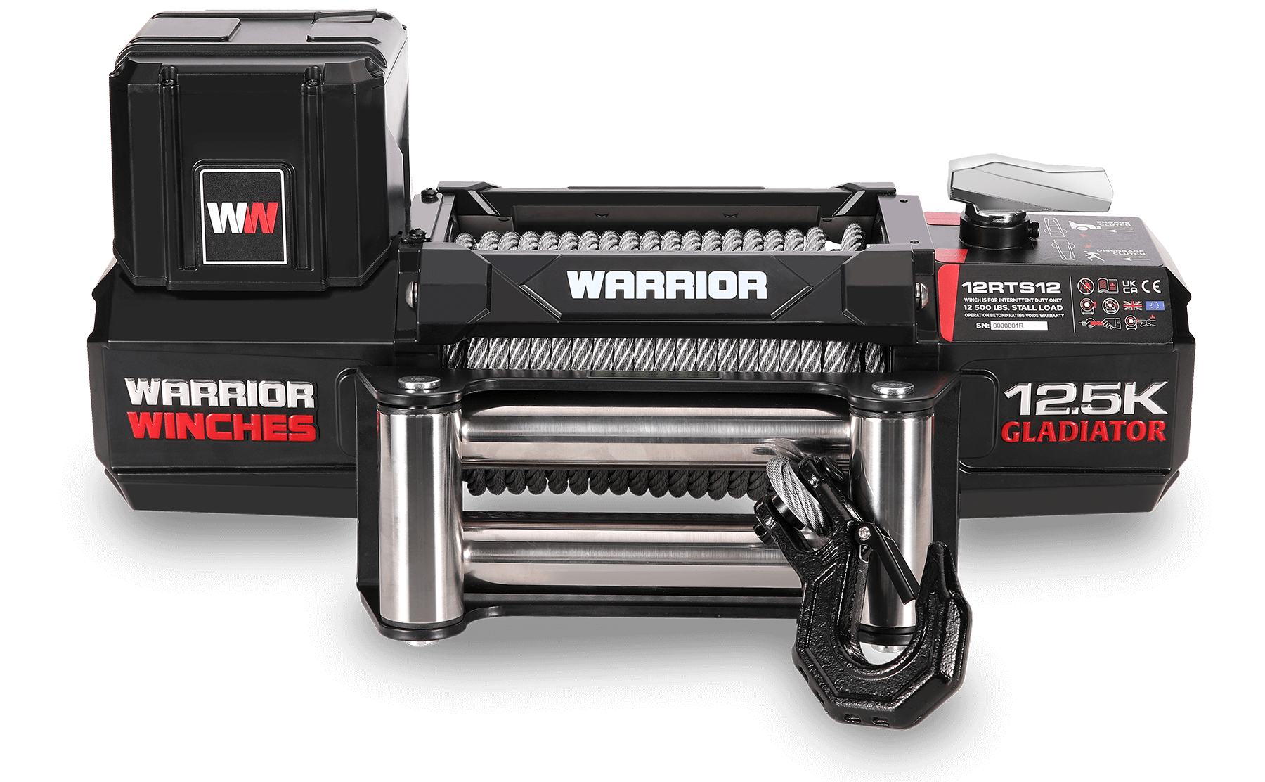 Gladiator R-Type 12,500 LB Electric Winch - Steel Rope for Off-Road