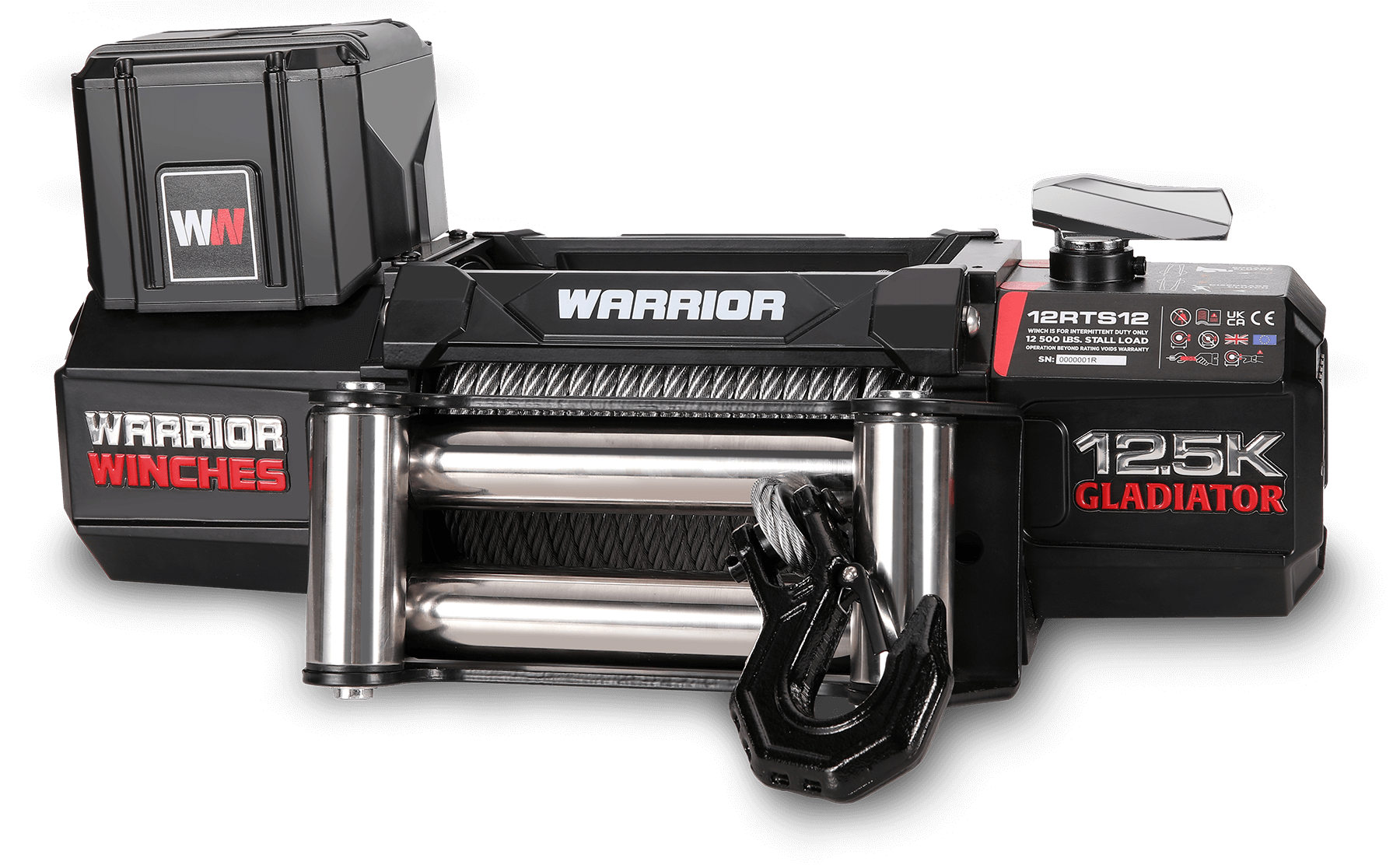 Gladiator R-Type 12,500 LB Electric Winch - Steel Rope for Off-Road