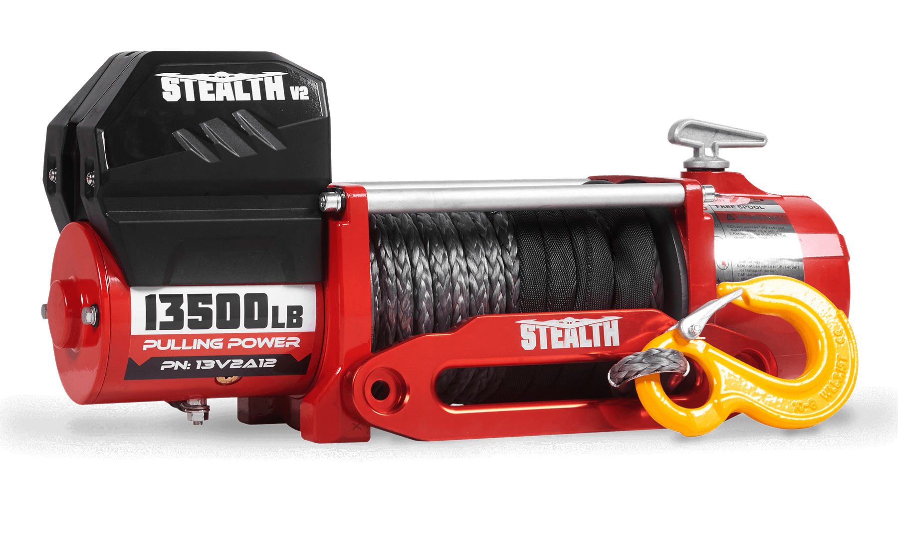 Stealth 13,500lb electric winch with synthetic rope and wireless control system