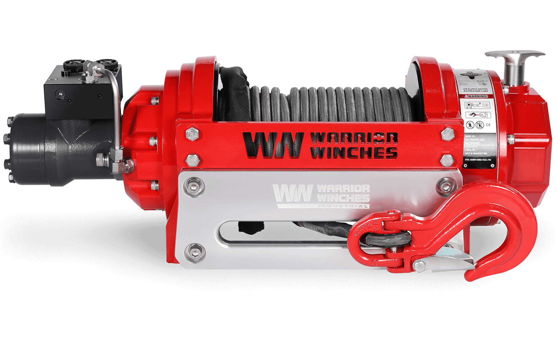 RV15 15,000 LB Industrial Hydraulic Winch - Synthetic Rope | Tough