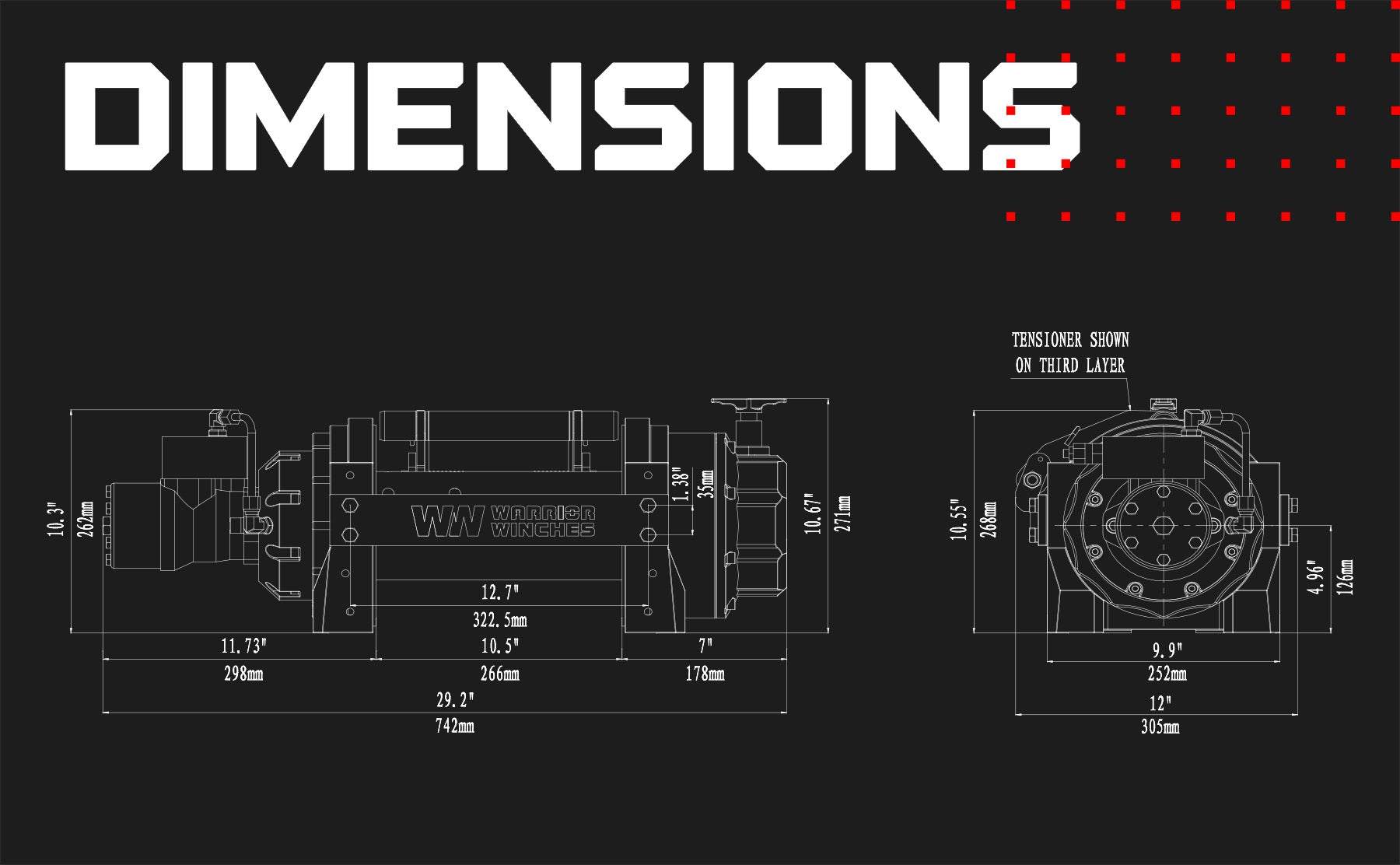 RV Series Hydraulic Winches - Heavy-Duty Industrial & Commercial