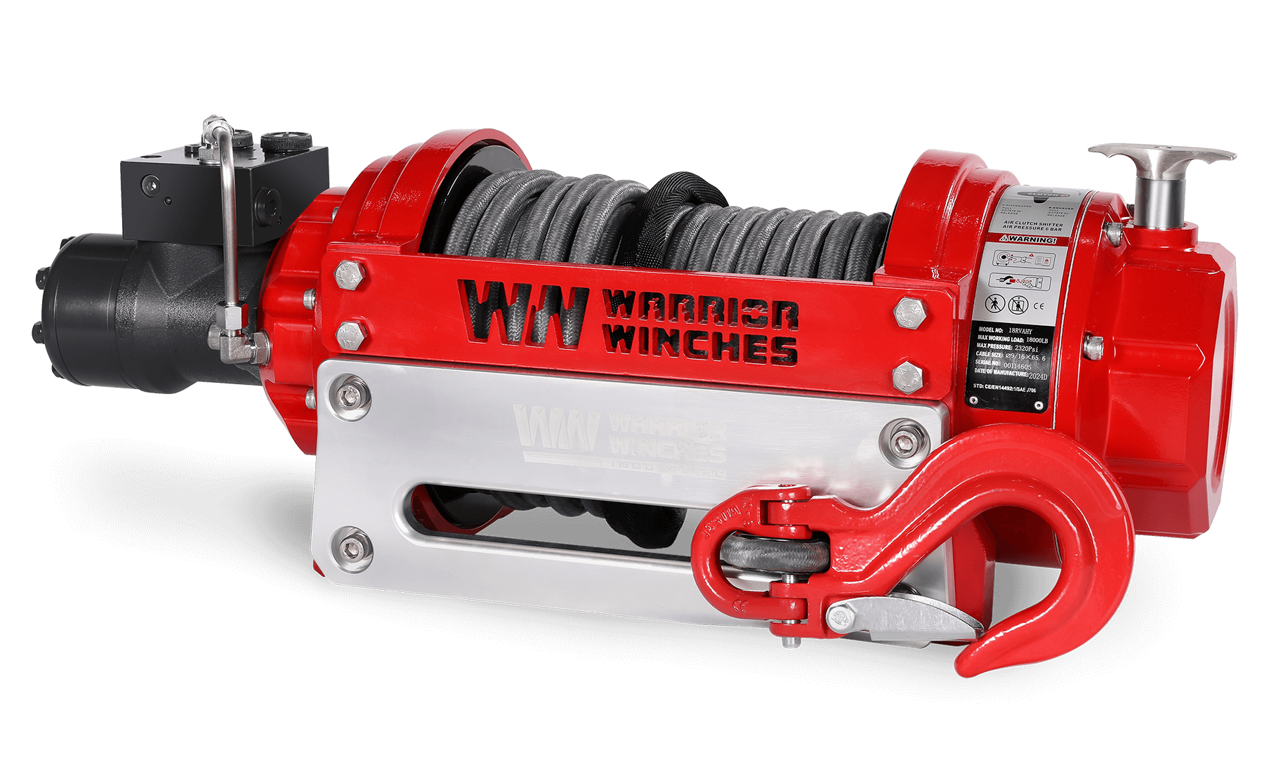 RV18 18,000 LB Hydraulic Winch - Heavy Duty Industrial Equipment