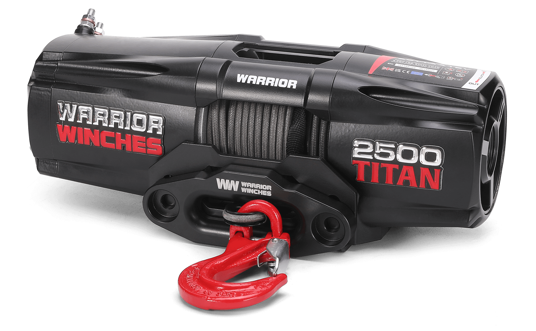 Titan 2,500 LB 12V Electric Winch - Synthetic Rope | Strong Recovery