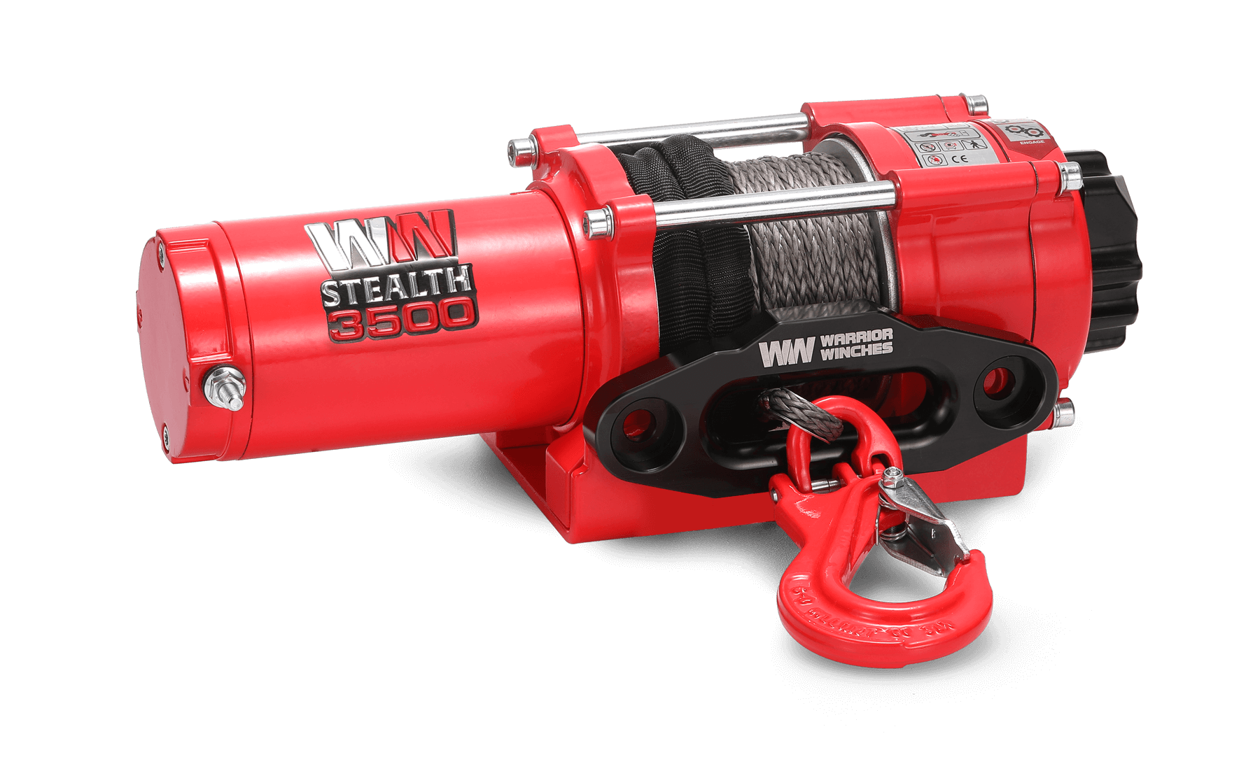 Stealth 3500lb 12v electric winch with synthetic rope and wireless control system