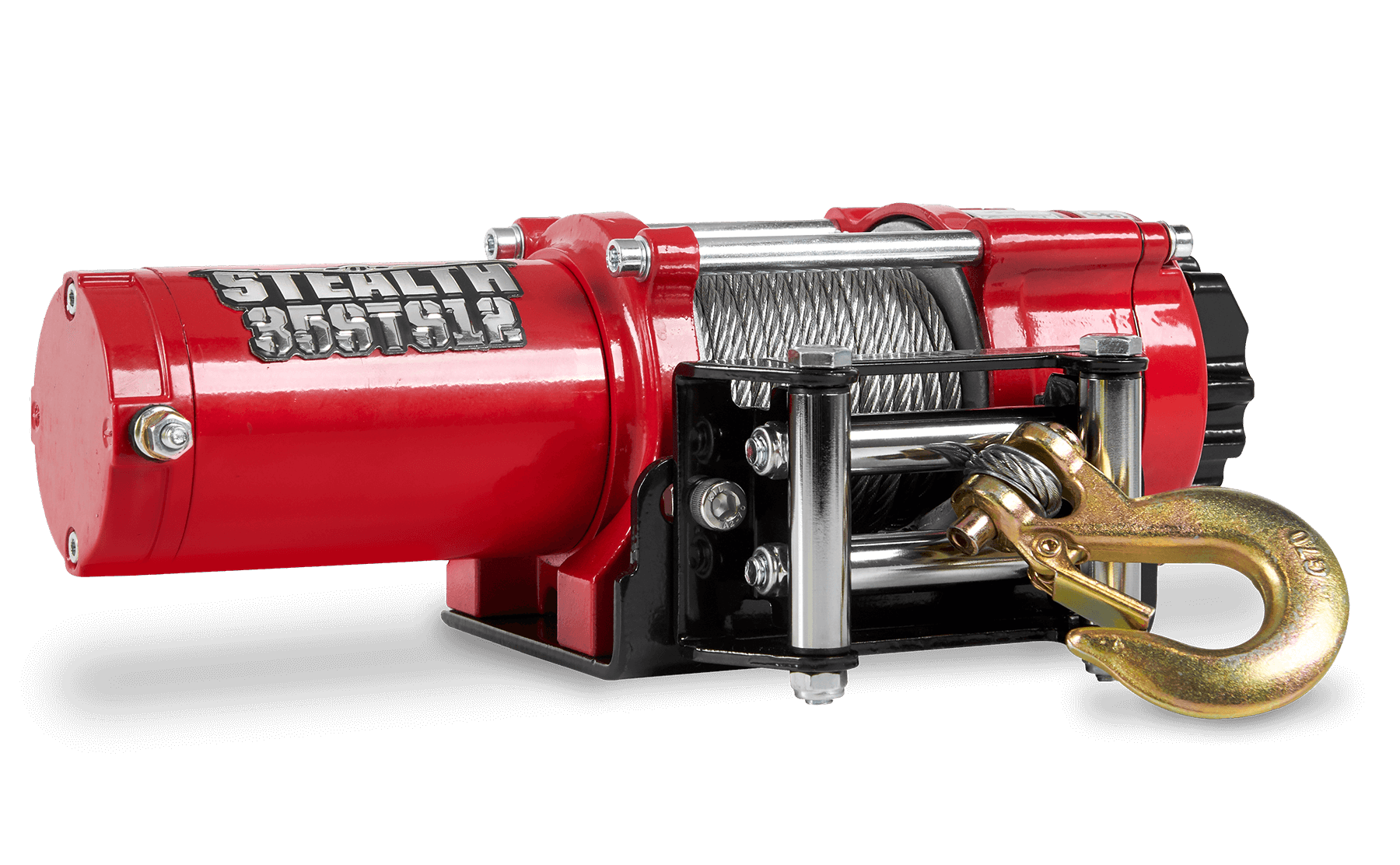 Stealth 3,500lb 12v electric winch with steel rope and heavy-duty hook