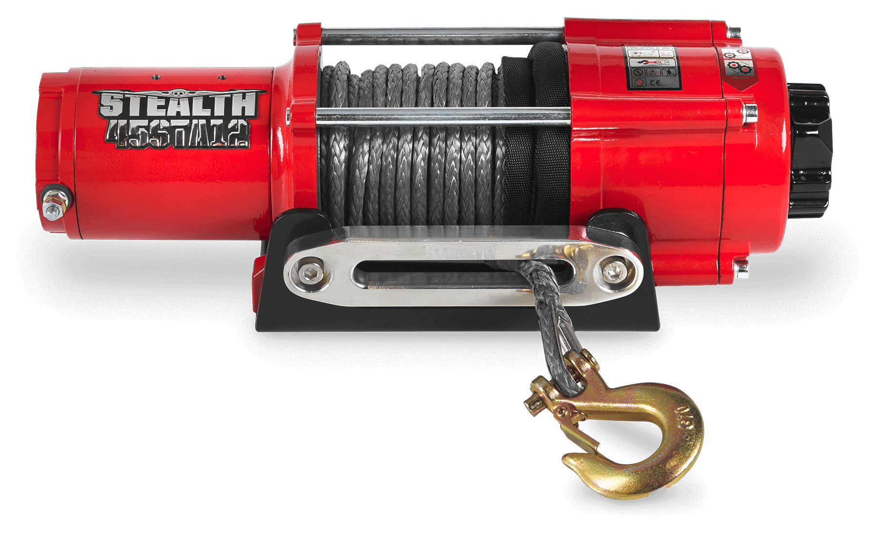 Stealth 4,500 LB, 12V Electric Winch - Synthetic Rope | Top Quality