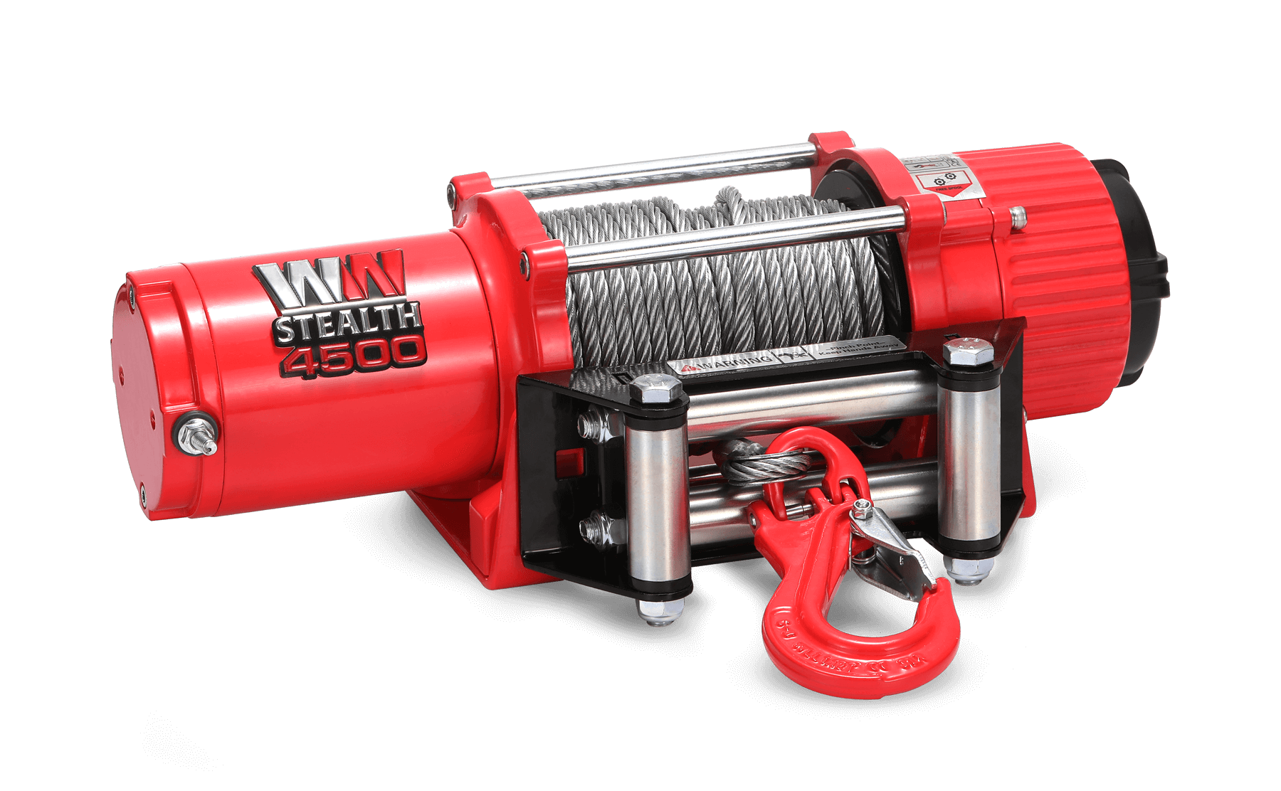 Stealth 4,500lb 12v electric winch with steel rope and wireless control system