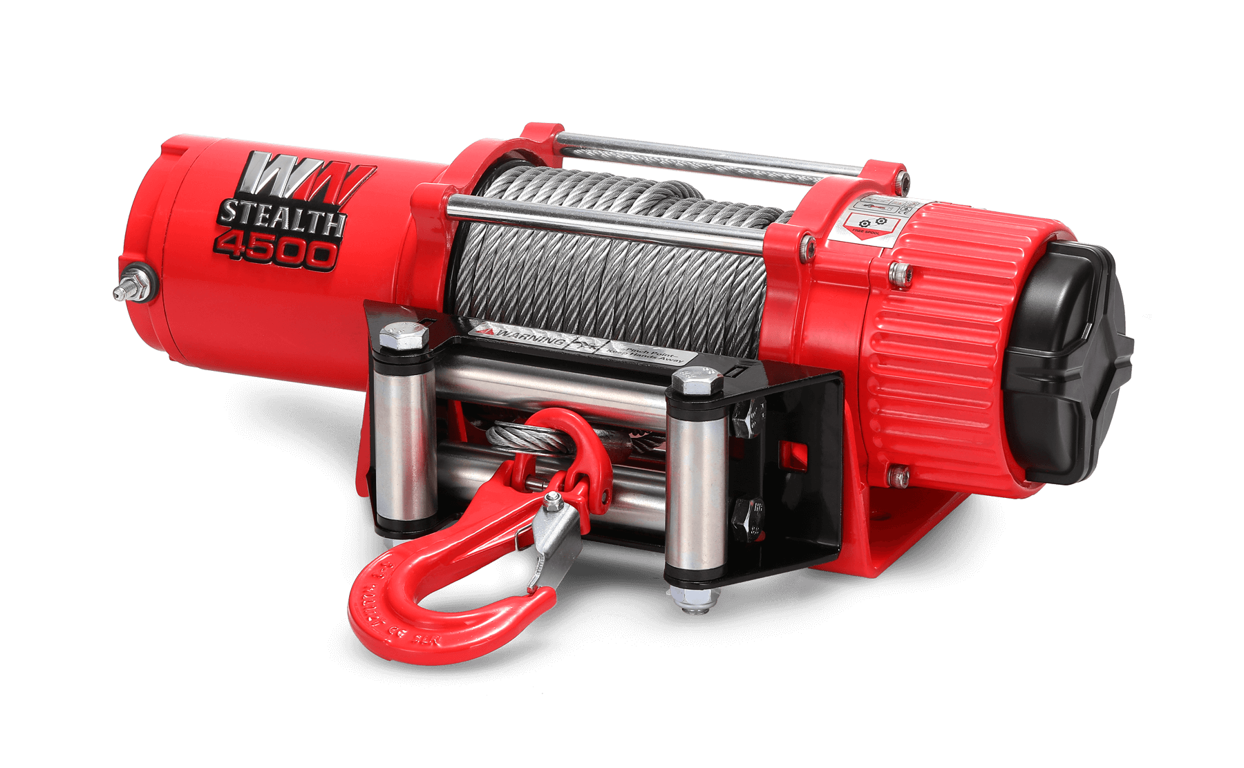 Stealth 4,500lb 12v Electric Winch - Steel Rope