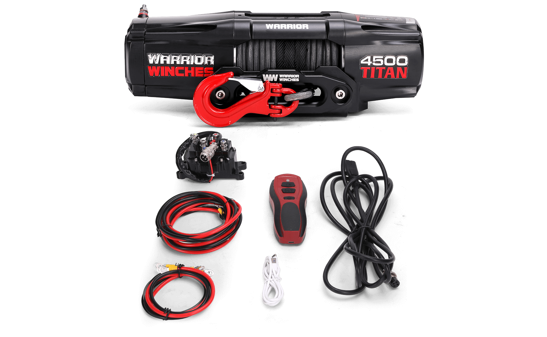 Titan 4,500 LB, 12V Electric Winch with Synthetic Rope | Strong