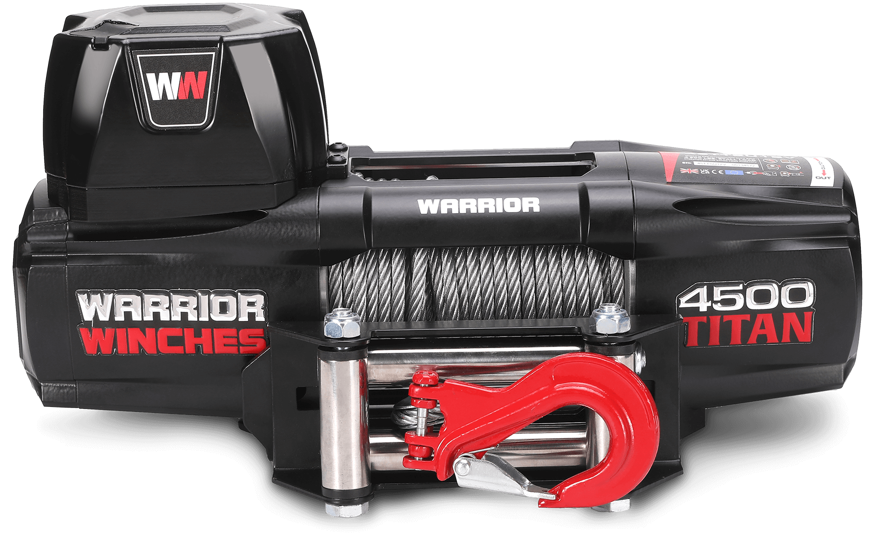 Titan 4,500 LB 12V Electric Winch - Heavy-Duty Steel Rope